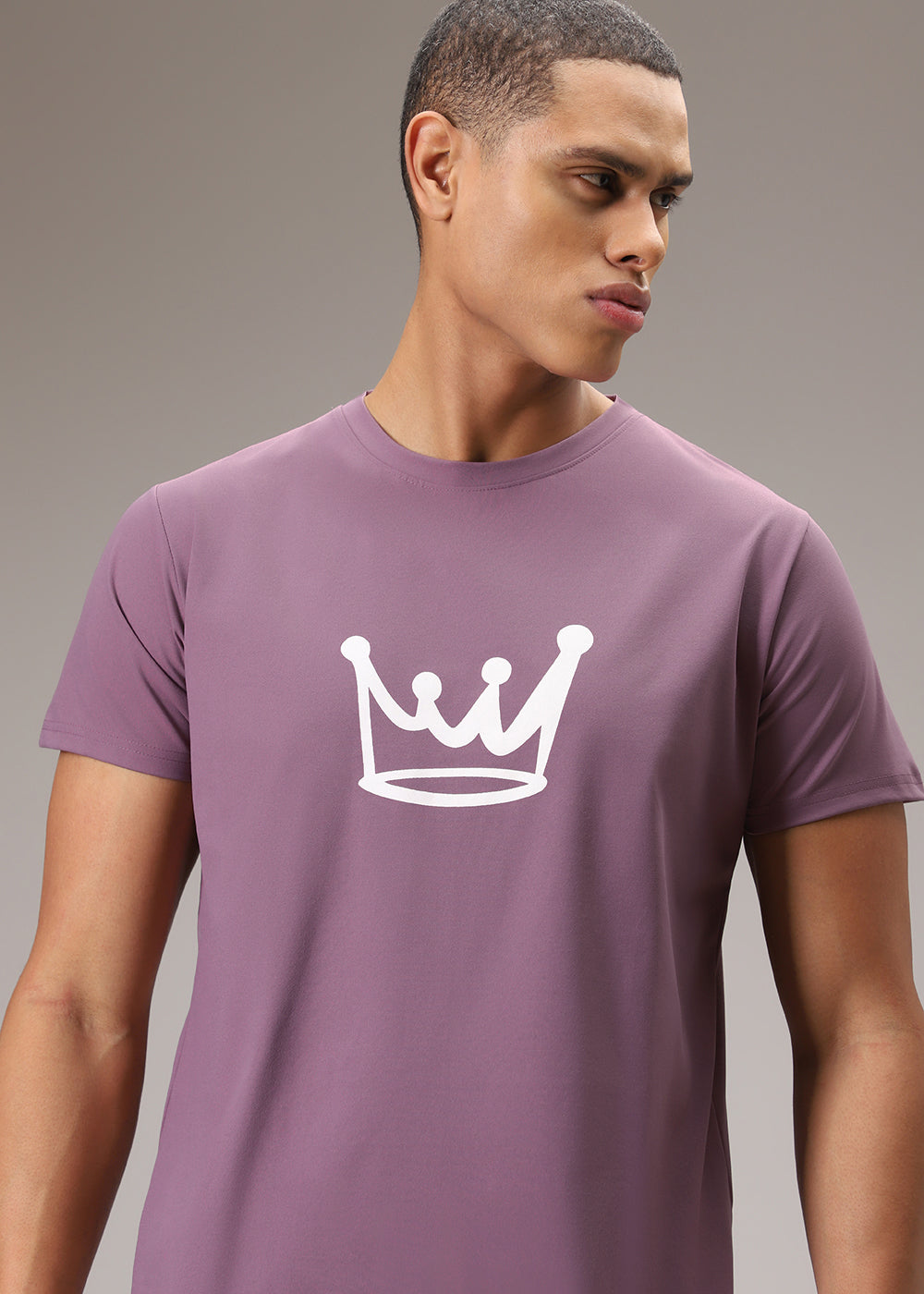 Mauve Pink Printed T-Shirt