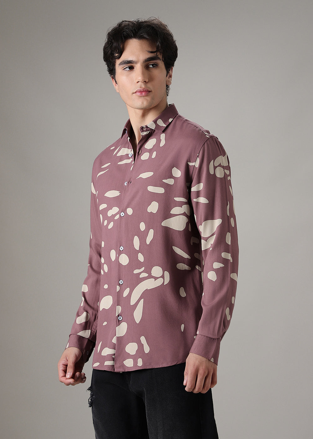 Mauve Printed Shirt