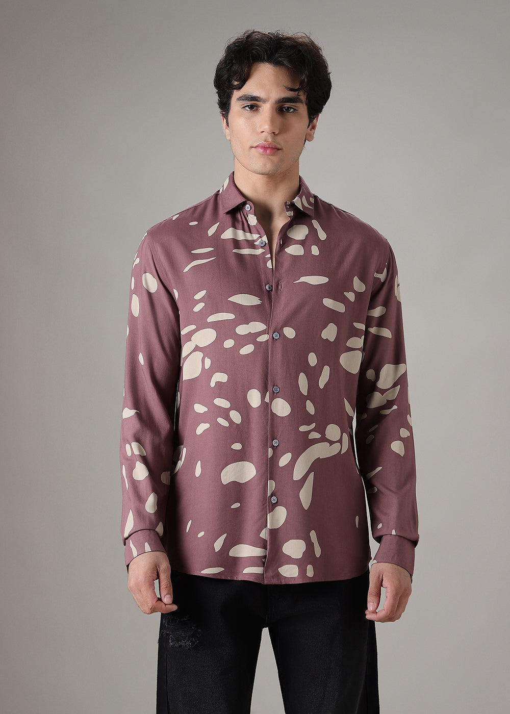 Mauve Printed Shirt