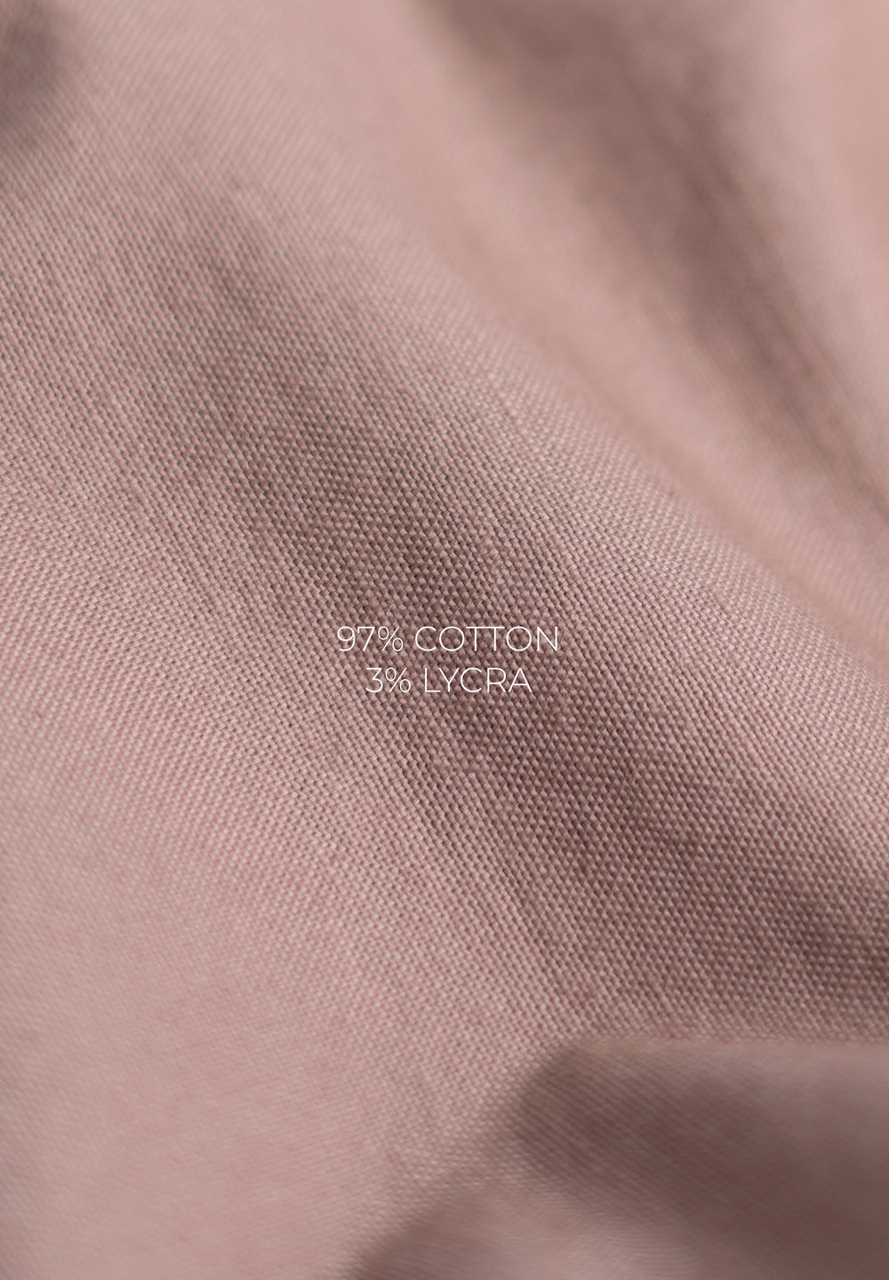 Mauve Striped Placket Cotton Shirt