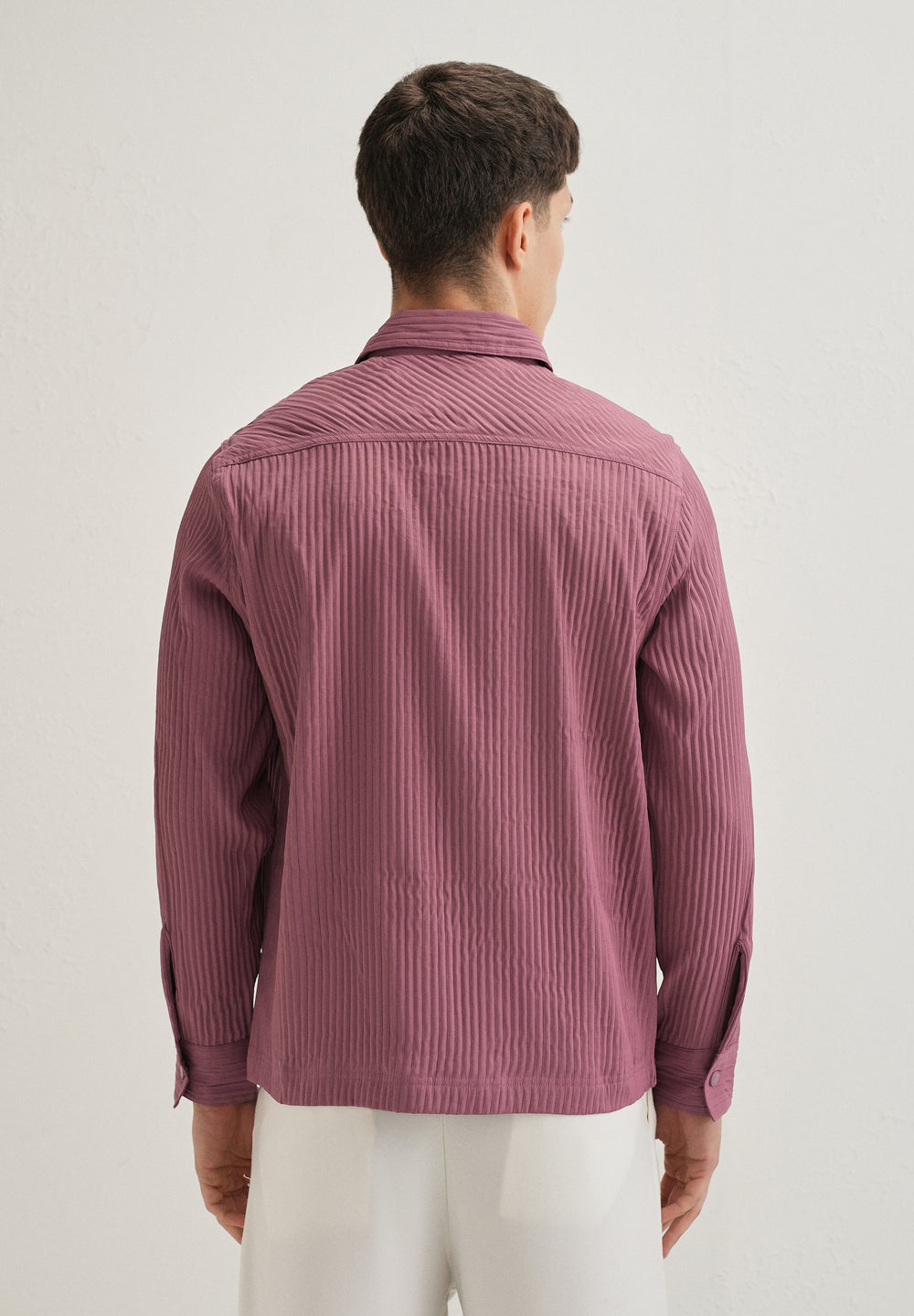 Mauve Textured Utility Shacket