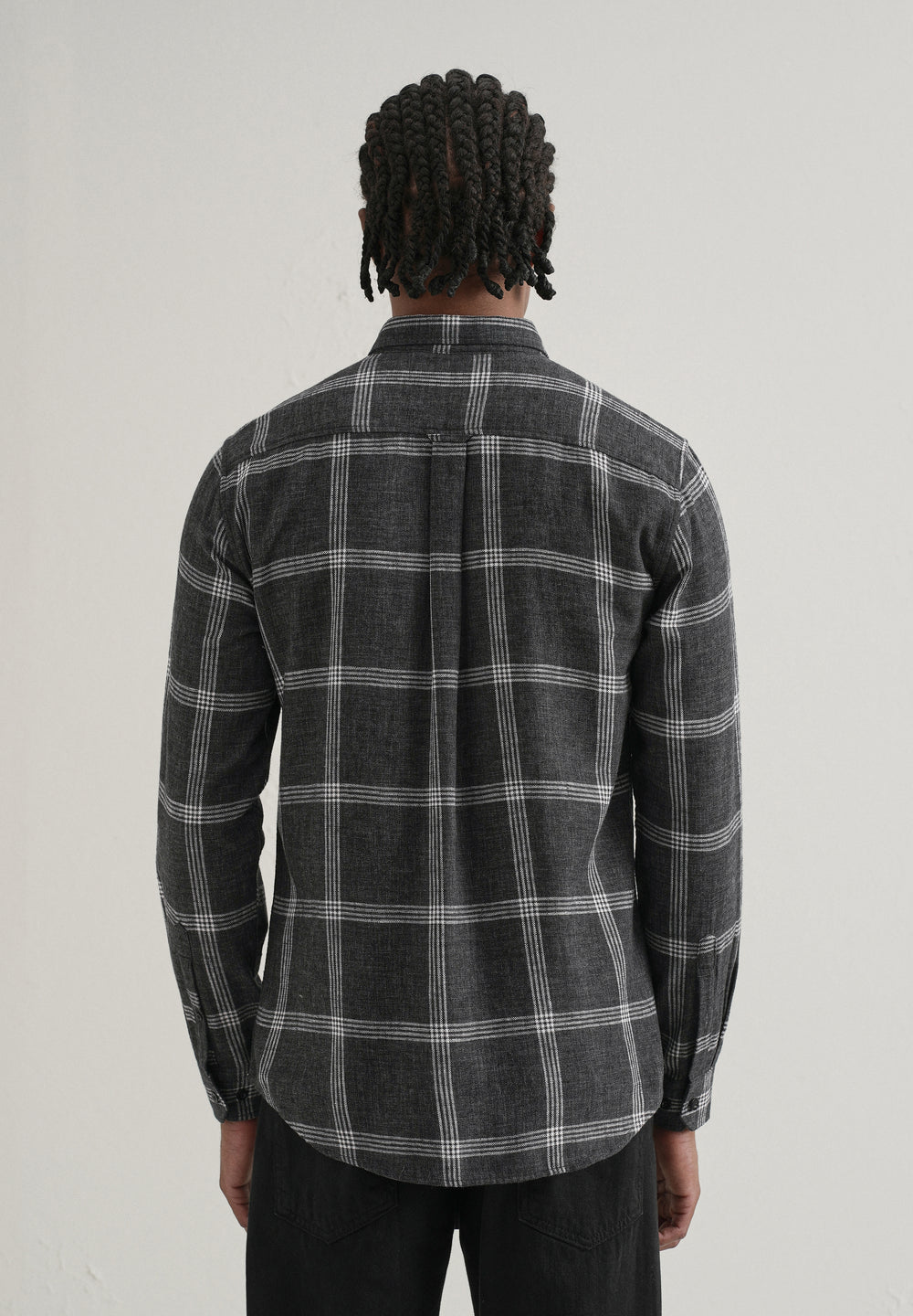 Melange Black Boxed Check Shirt
