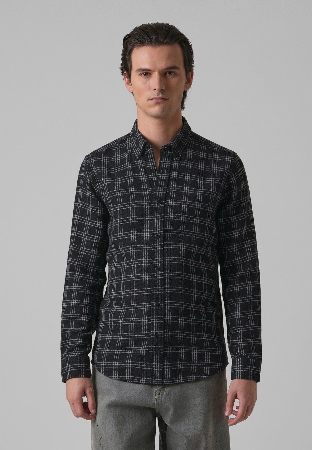 Melange Black Cannon Check Shirt