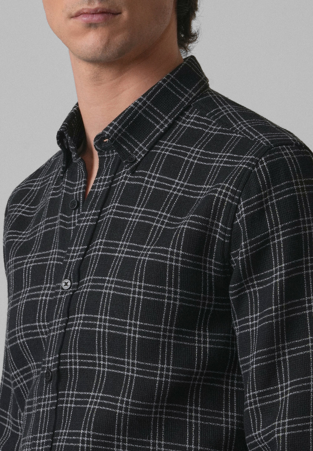 Melange Black Cannon Check Shirt