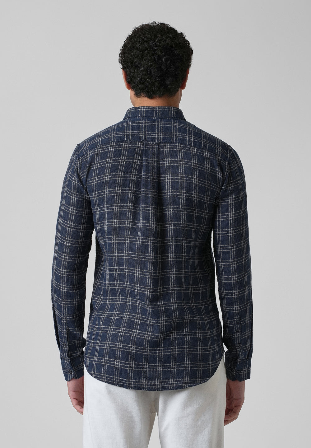 Melange Blue Cannon Check Shirt