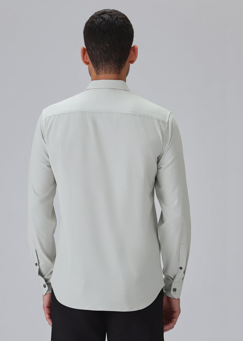 Melange Grey Plain Wrinkle Free Shirt