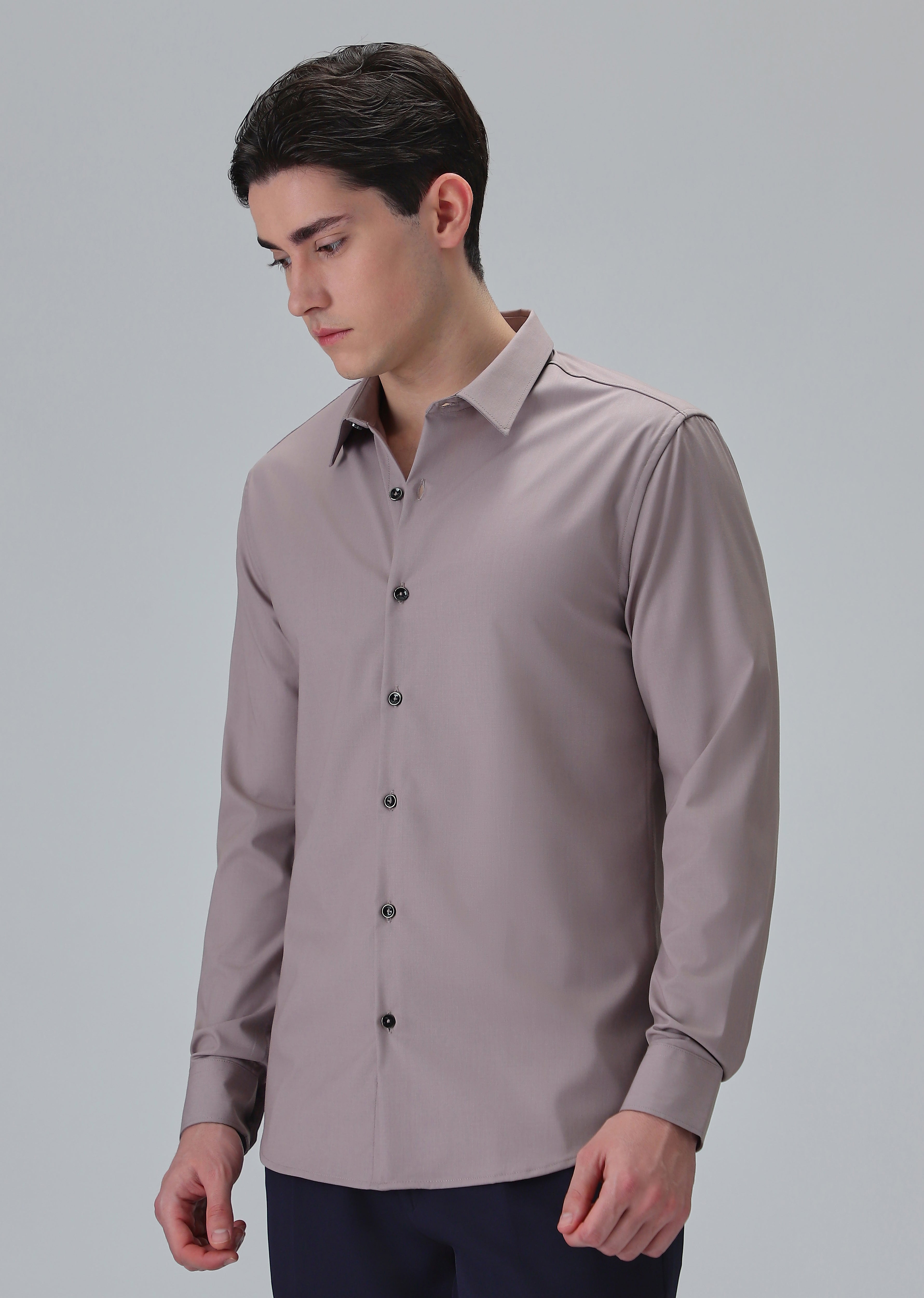 Melange Nude Pink Wrinkle Free Shirt