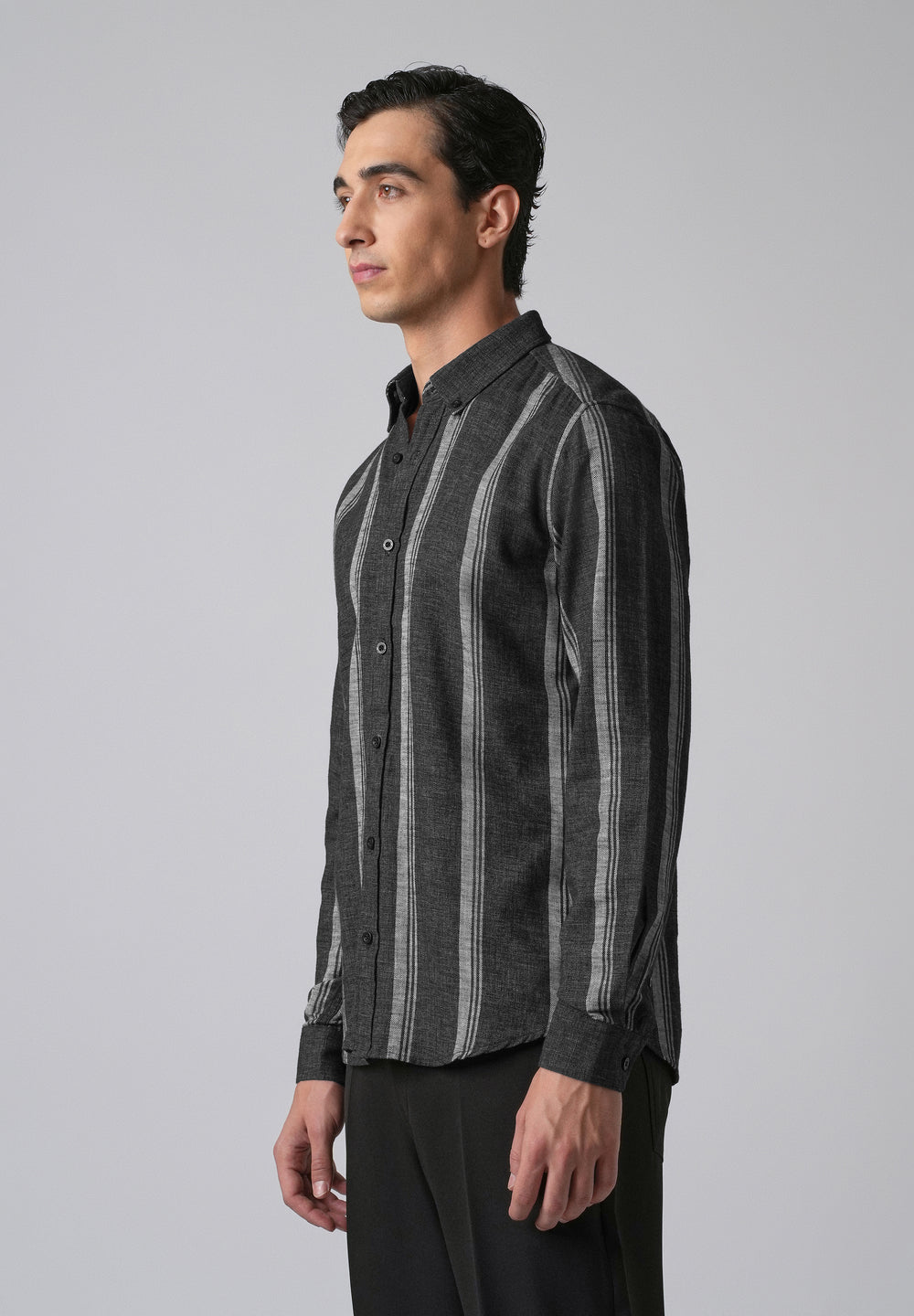 Melange Triadic Gray Stripe Shirt