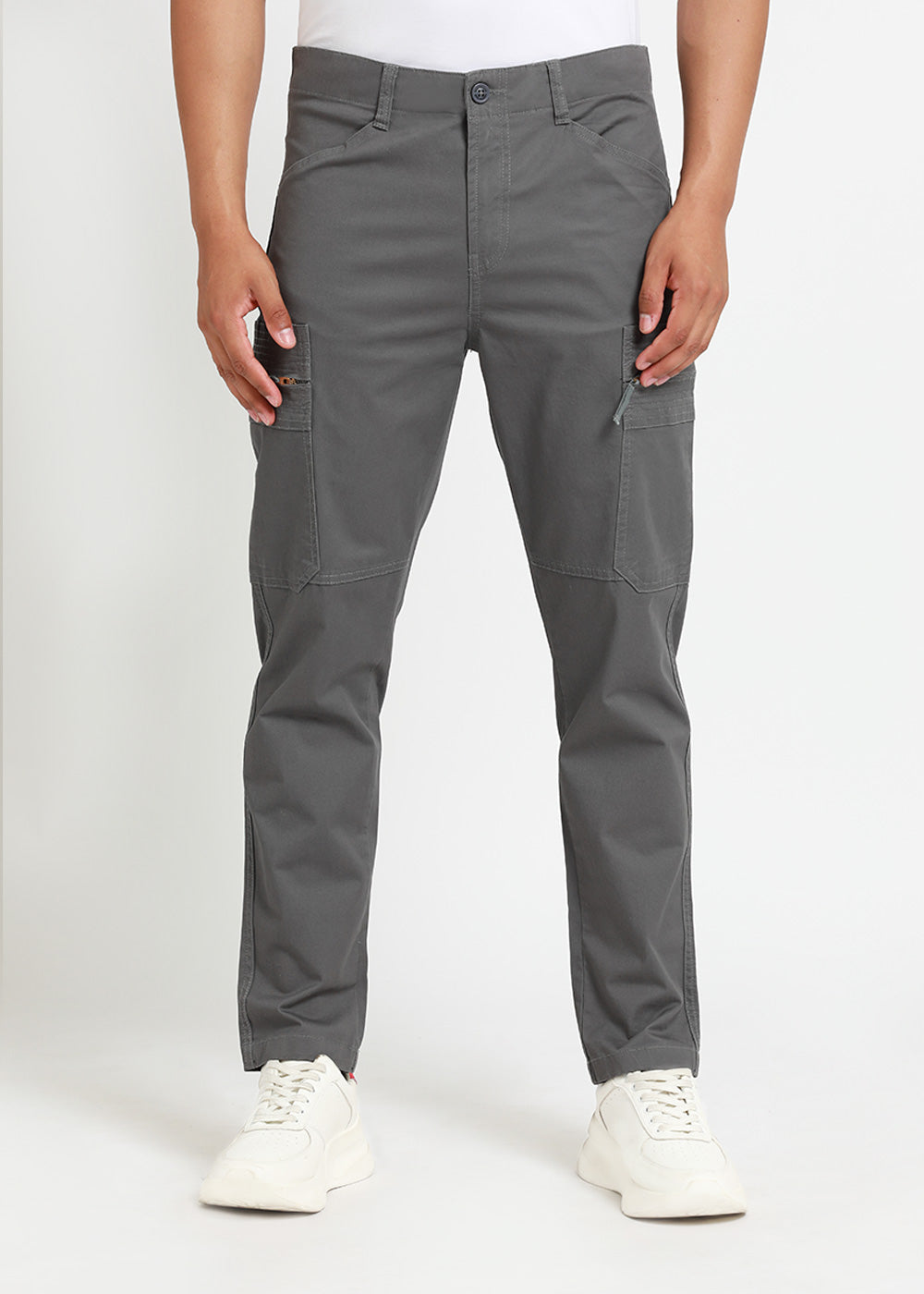 Meteor Grey Zip Cargo Pants