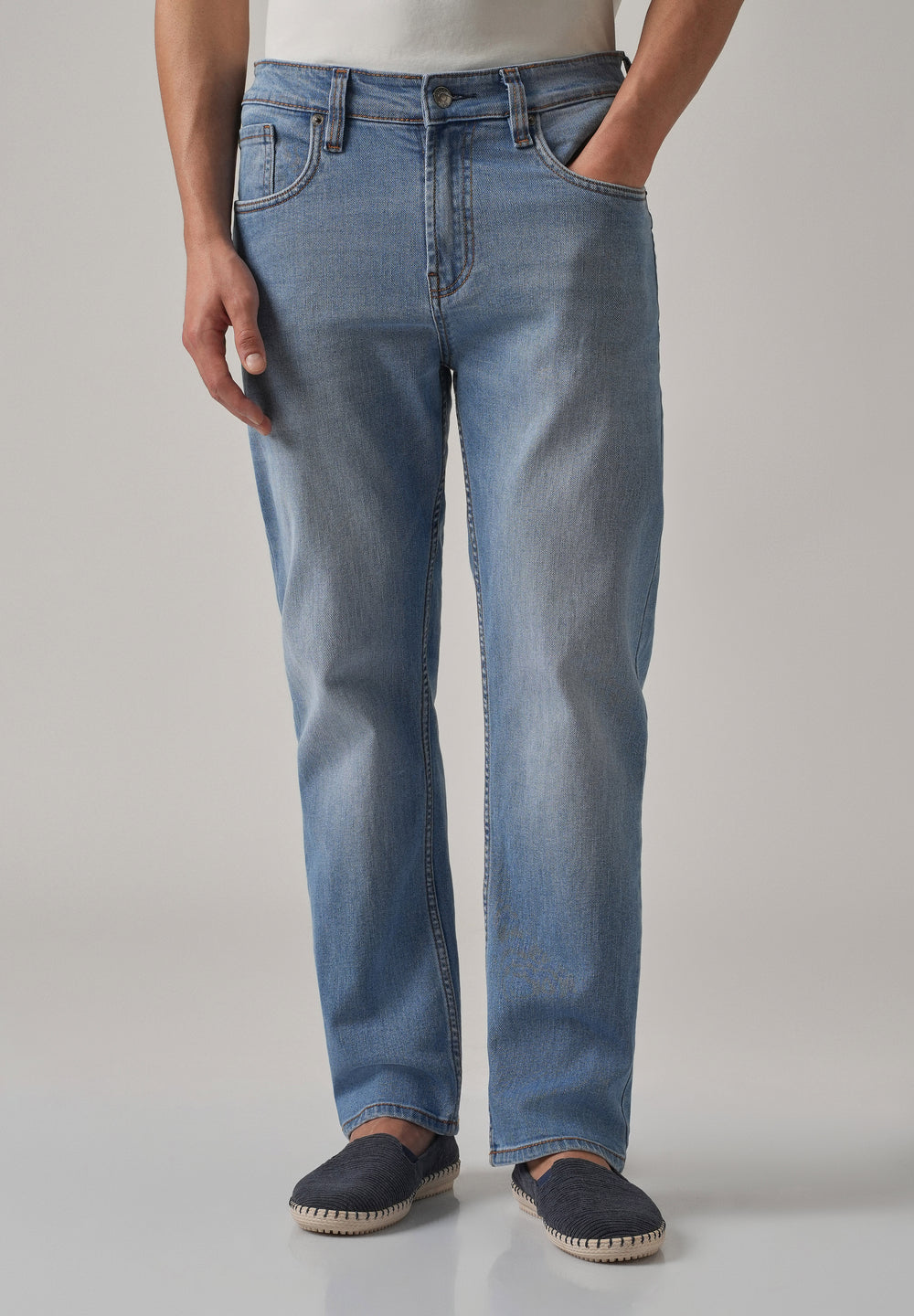 Mid Blue Relaxed Fit Jeans