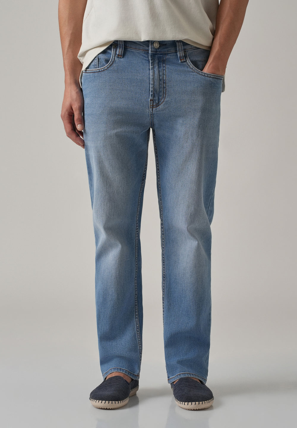 Mid Blue Relaxed Fit Jeans