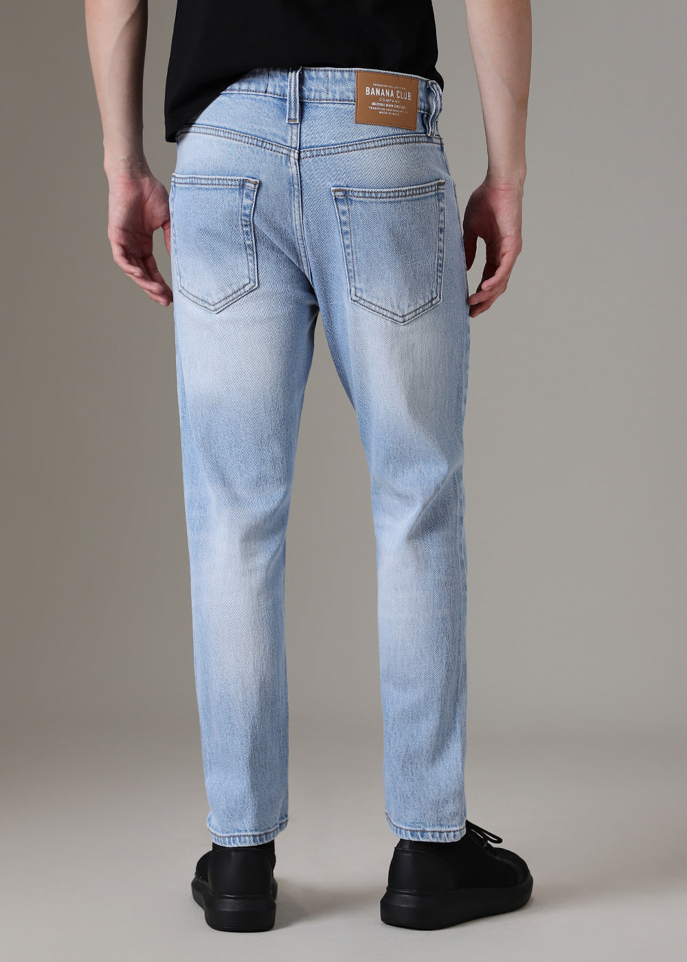 Mid Blue Straight Fit Denim