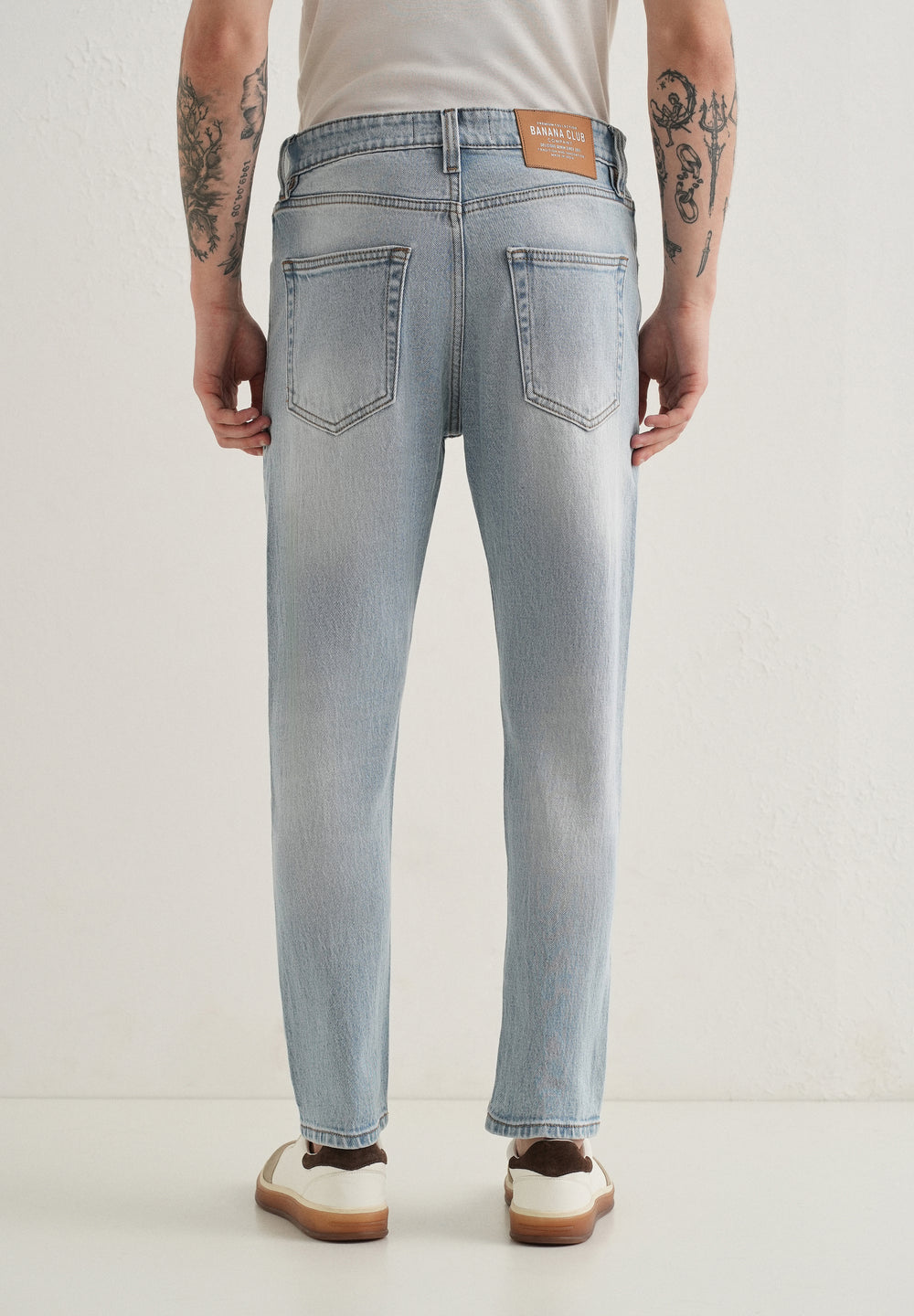 Mid Blue Straight Fit Denim