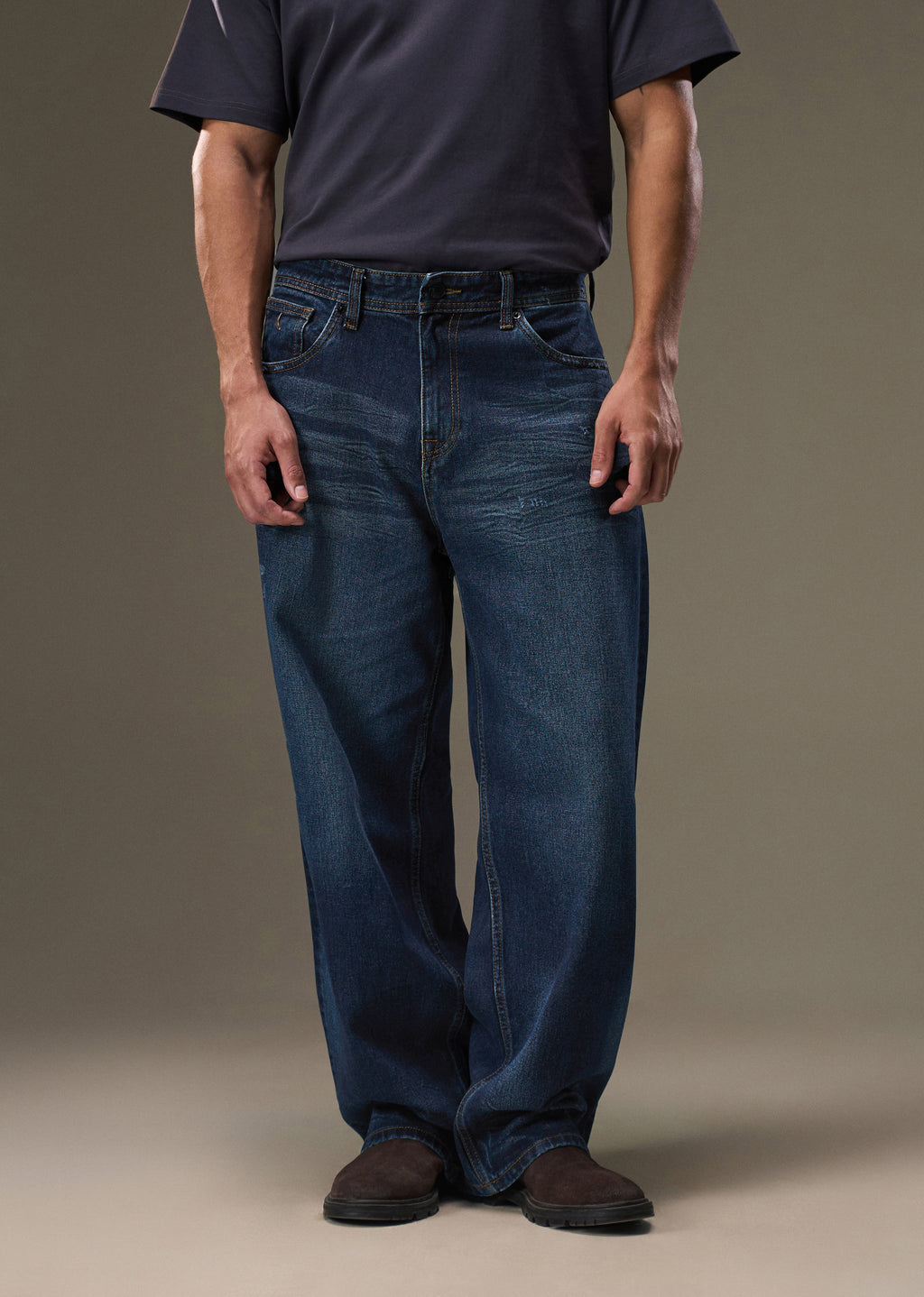 Mid Blue Super Baggy Jeans