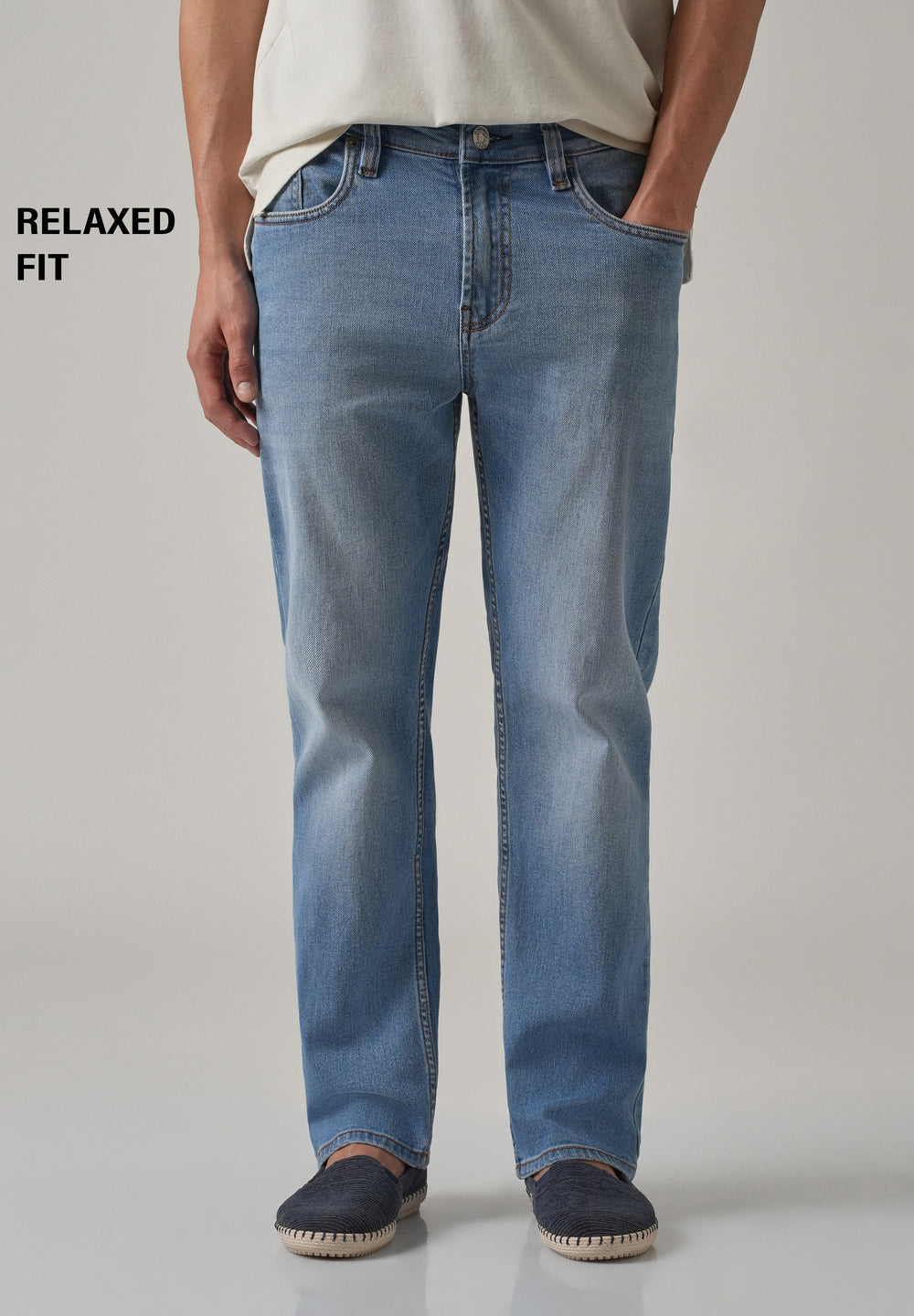 Mid Blue Relaxed Fit Jeans