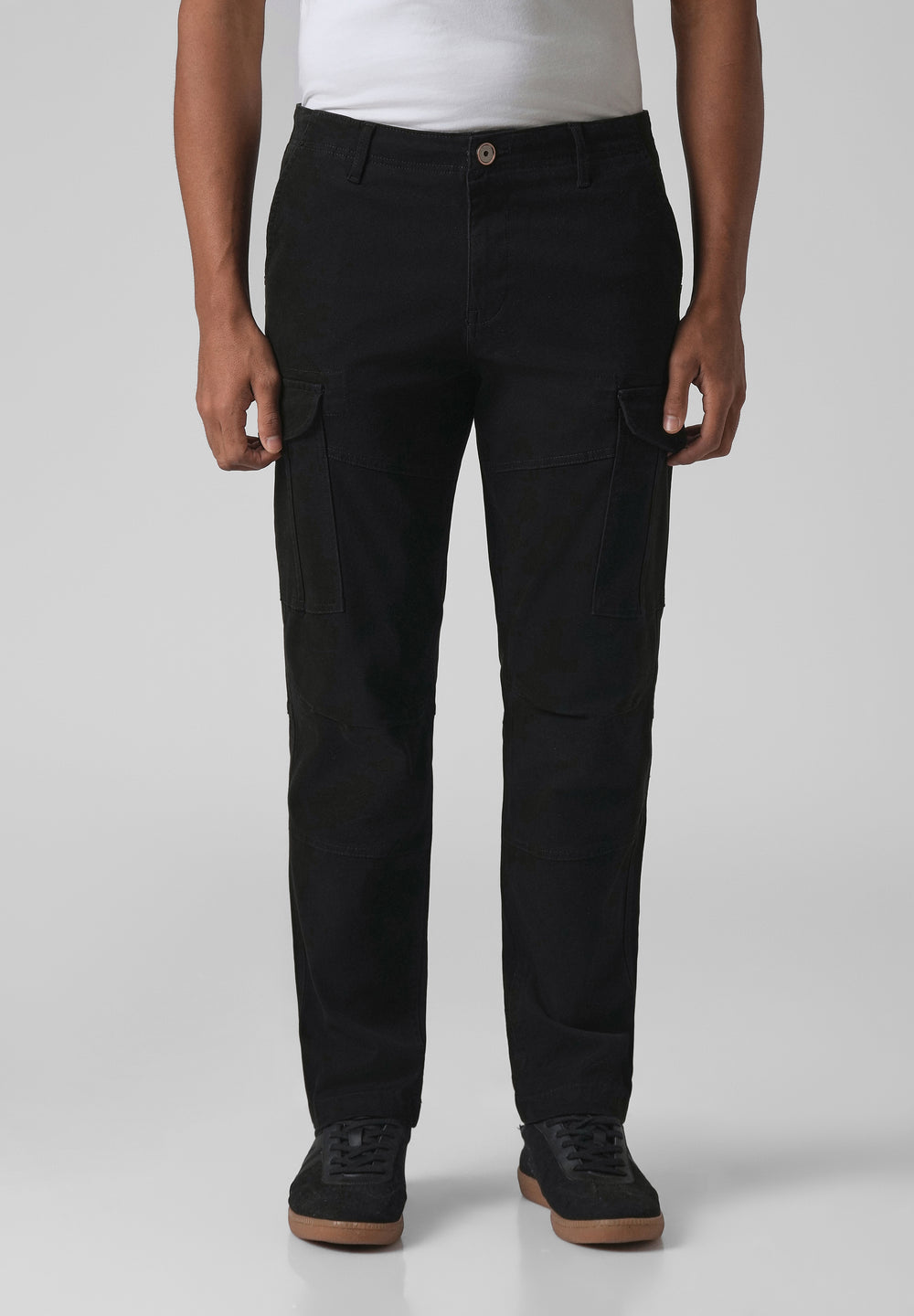 Midnight Black Regular Fit Cargo Pant