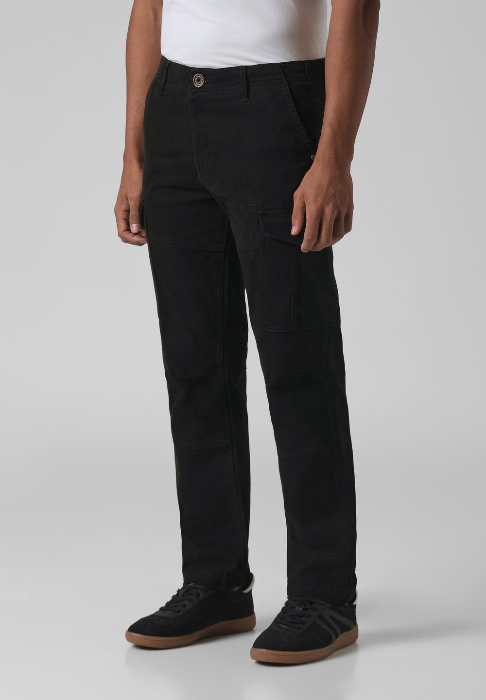 Midnight Black Regular Fit Cargo Pant