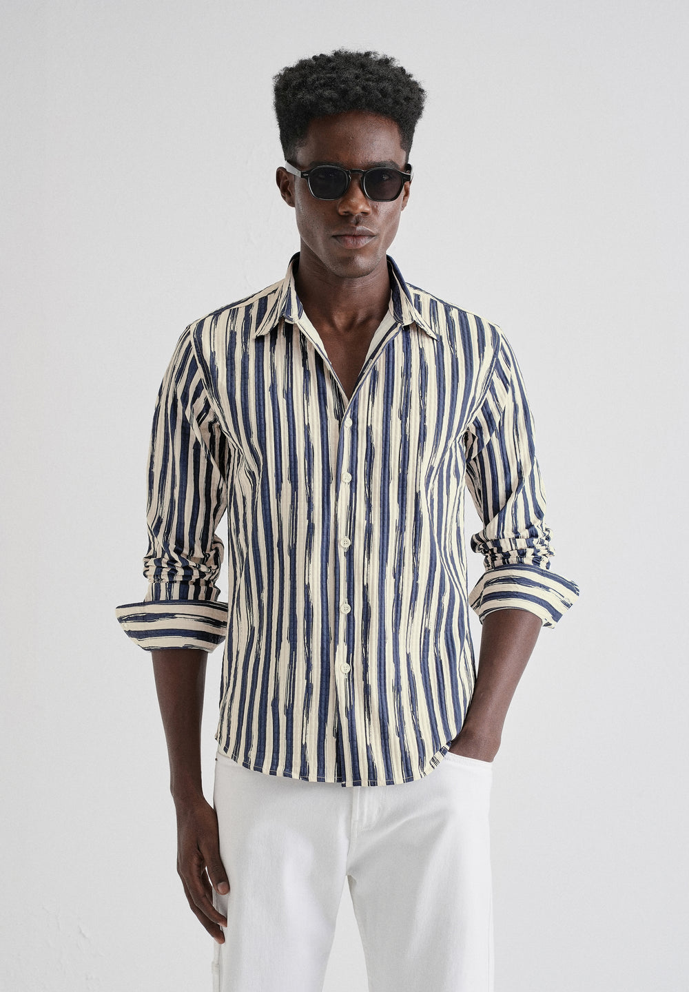 Midnight Stroke Puff Shirt