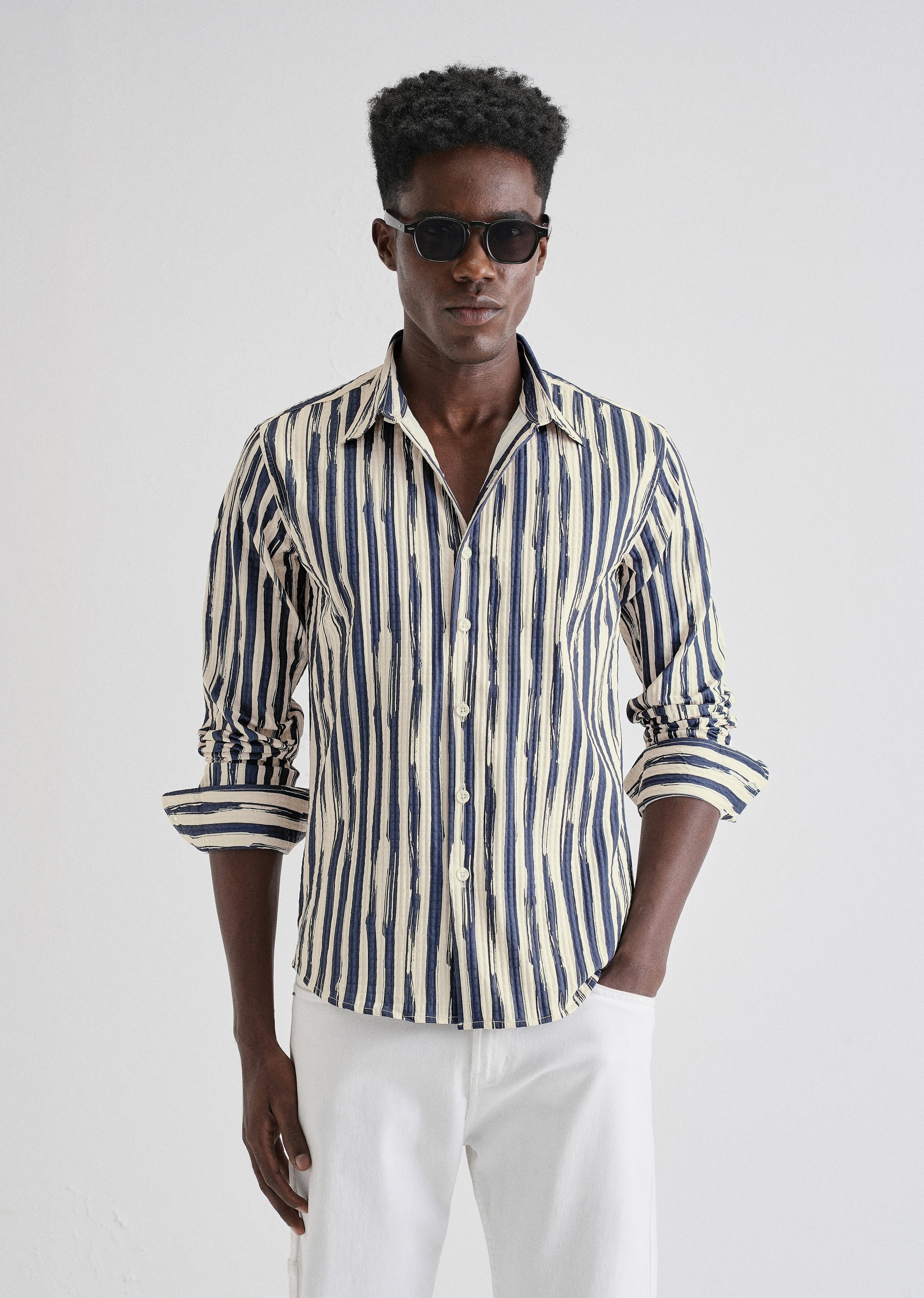 Midnight Stroke Puff Shirt