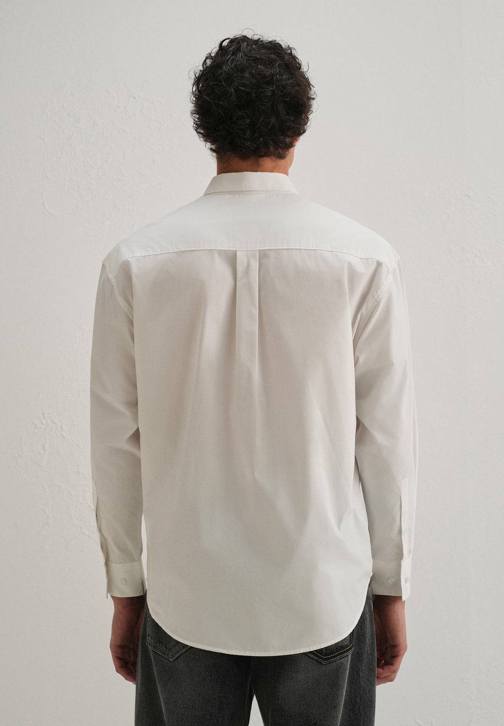 Mini Frame Accent White Cotton Shirt