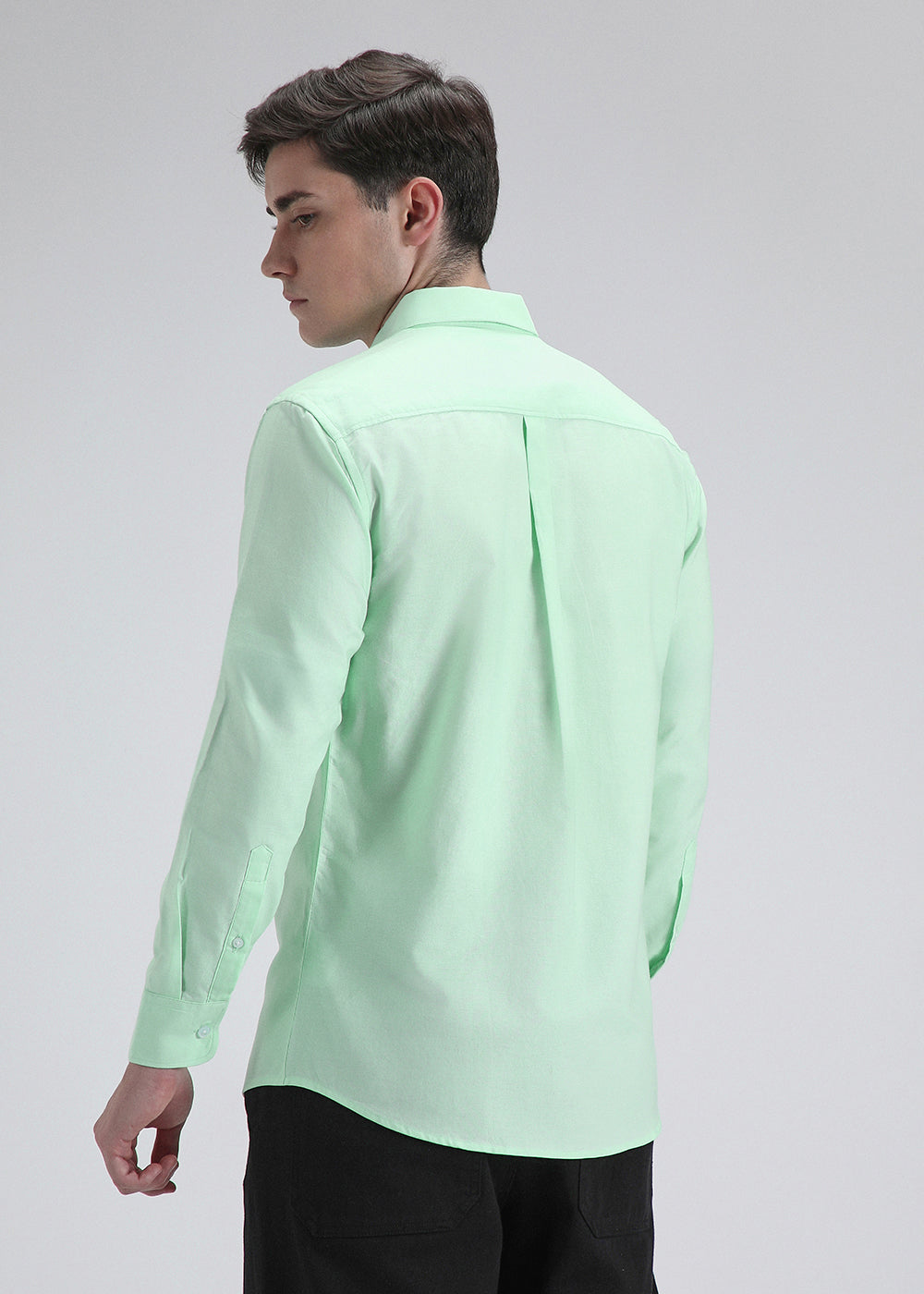 Mint Green Cotton Oxford Shirt