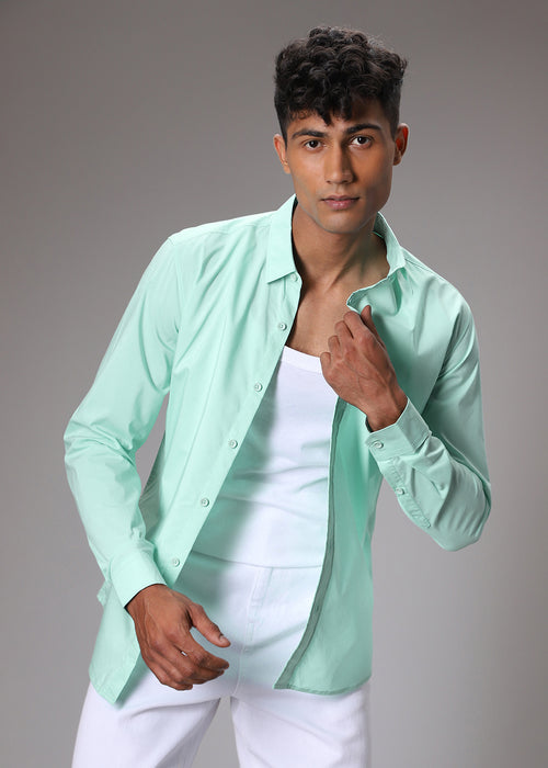 Mint Green Cotton Shirt