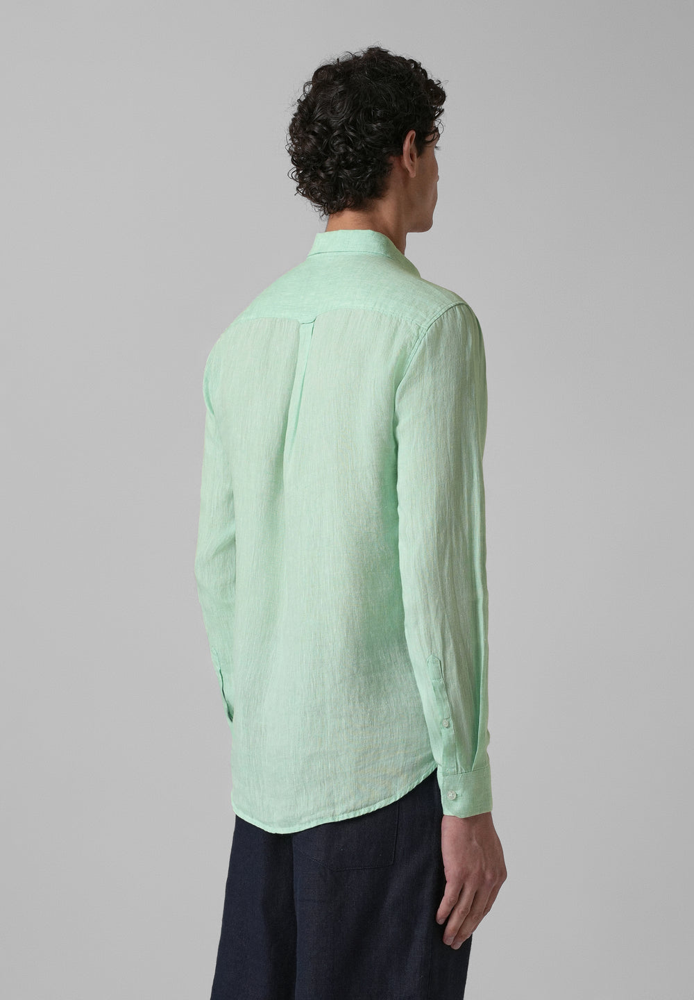 100% Pure Irish Mint Green Linen Shirt