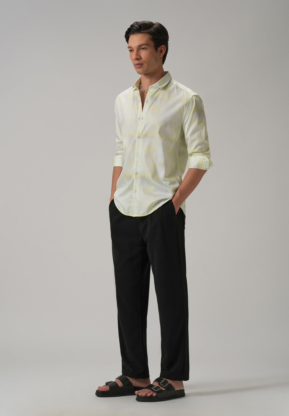 Mint Soft Hued Printed Shirt