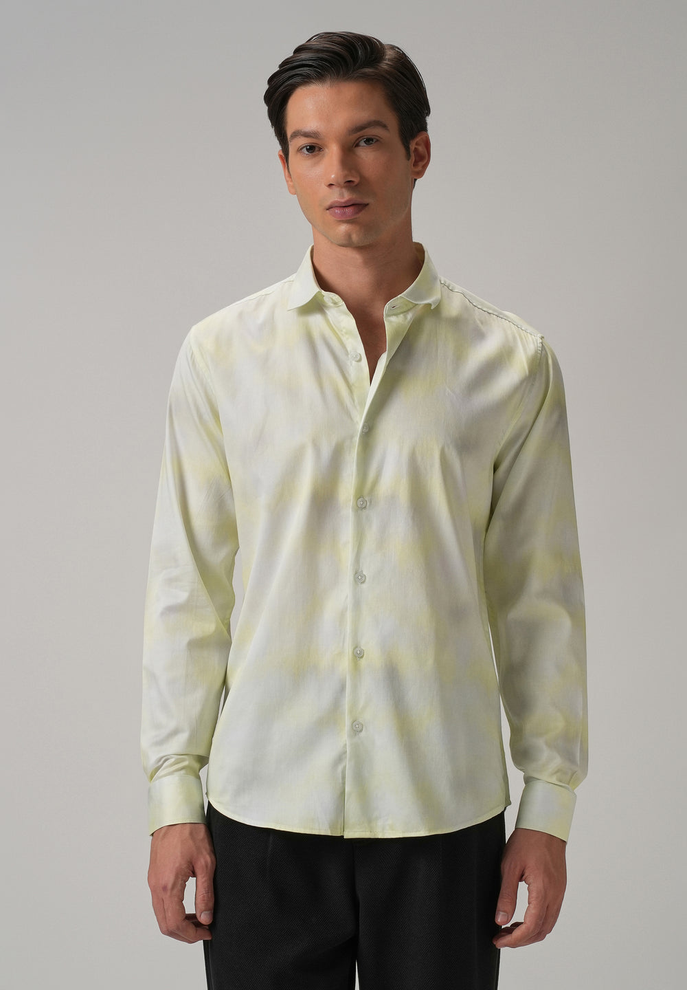 Mint Soft Hued Printed Shirt