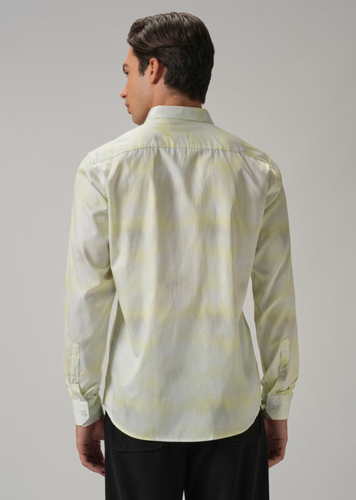 Mint Soft Hued Printed Shirt