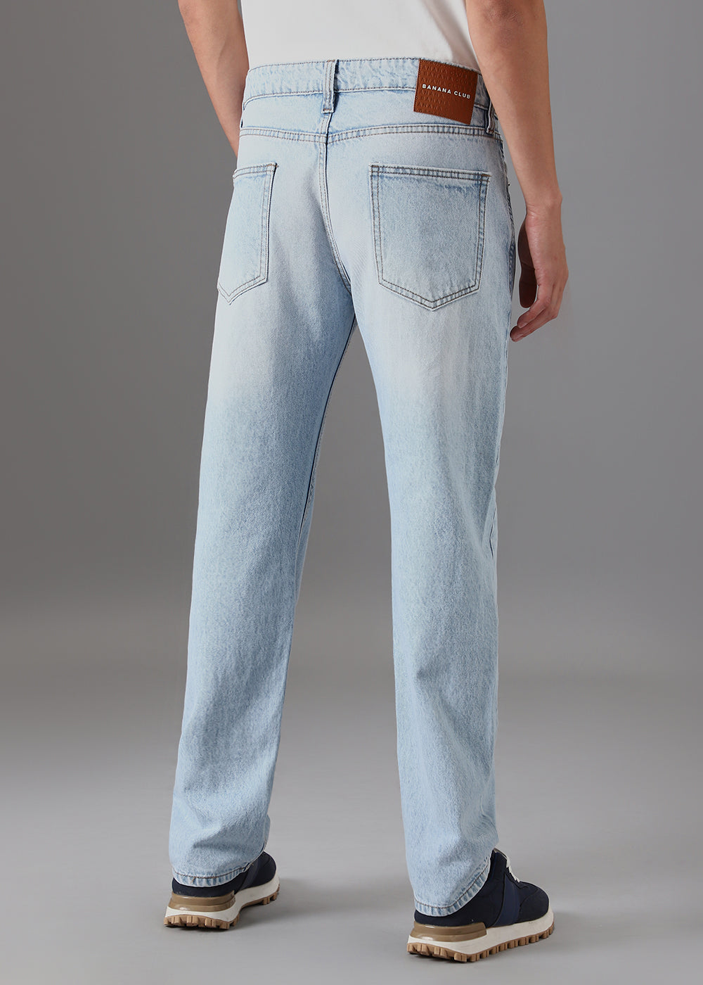 Mist Blue Straight Fit Denim