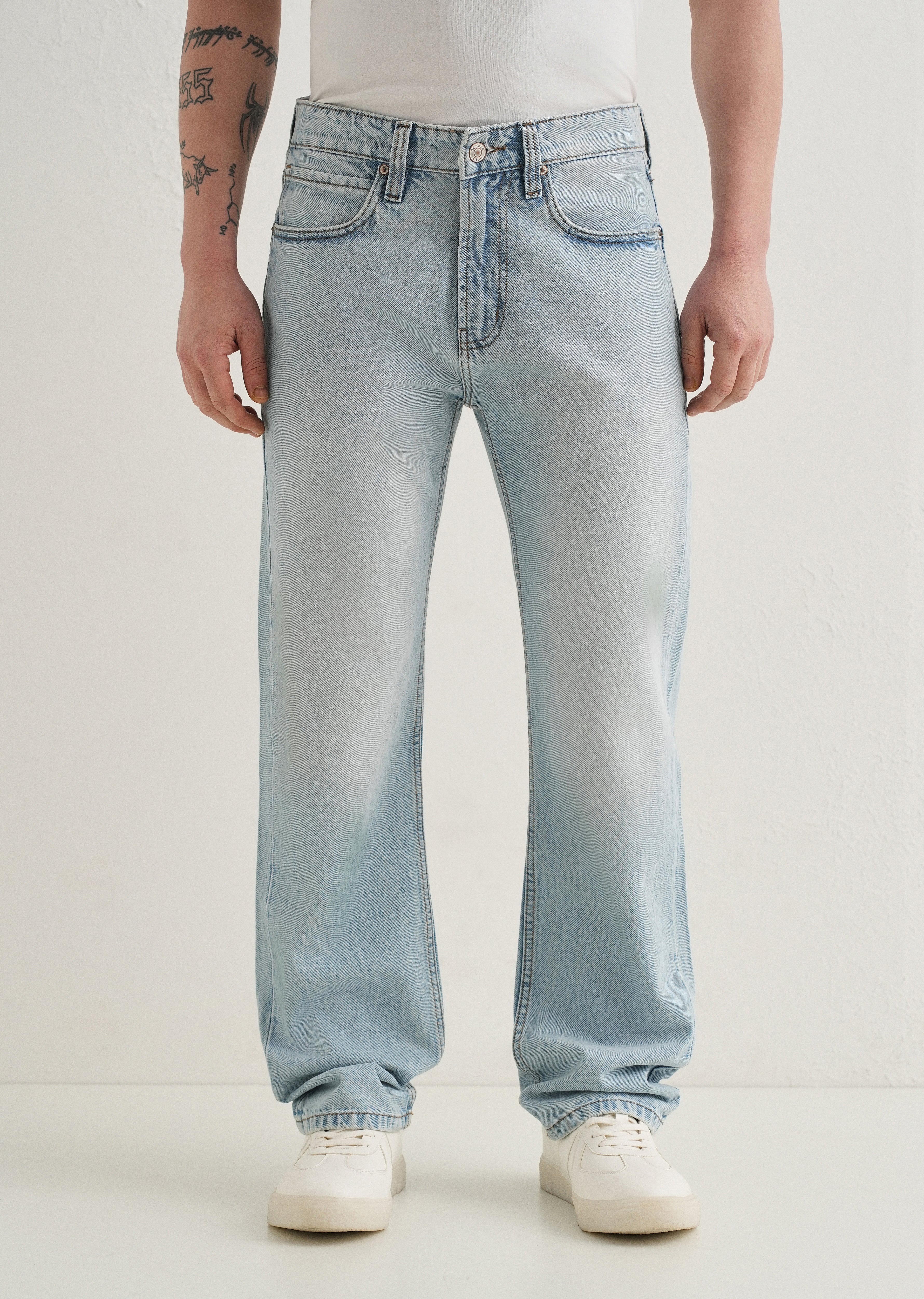 Mist Blue Straight Fit Denim