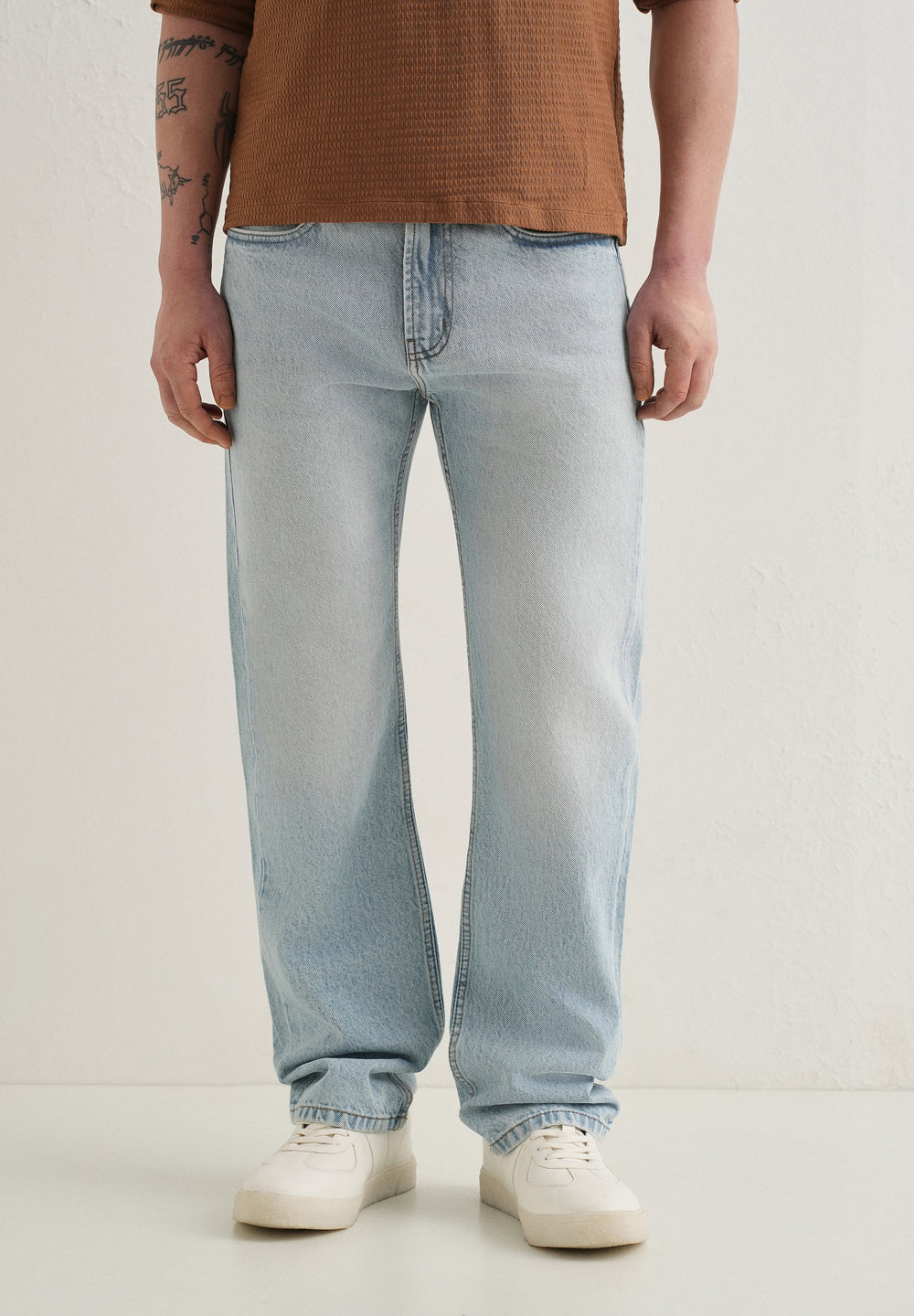 Mist Blue Straight Fit Denim