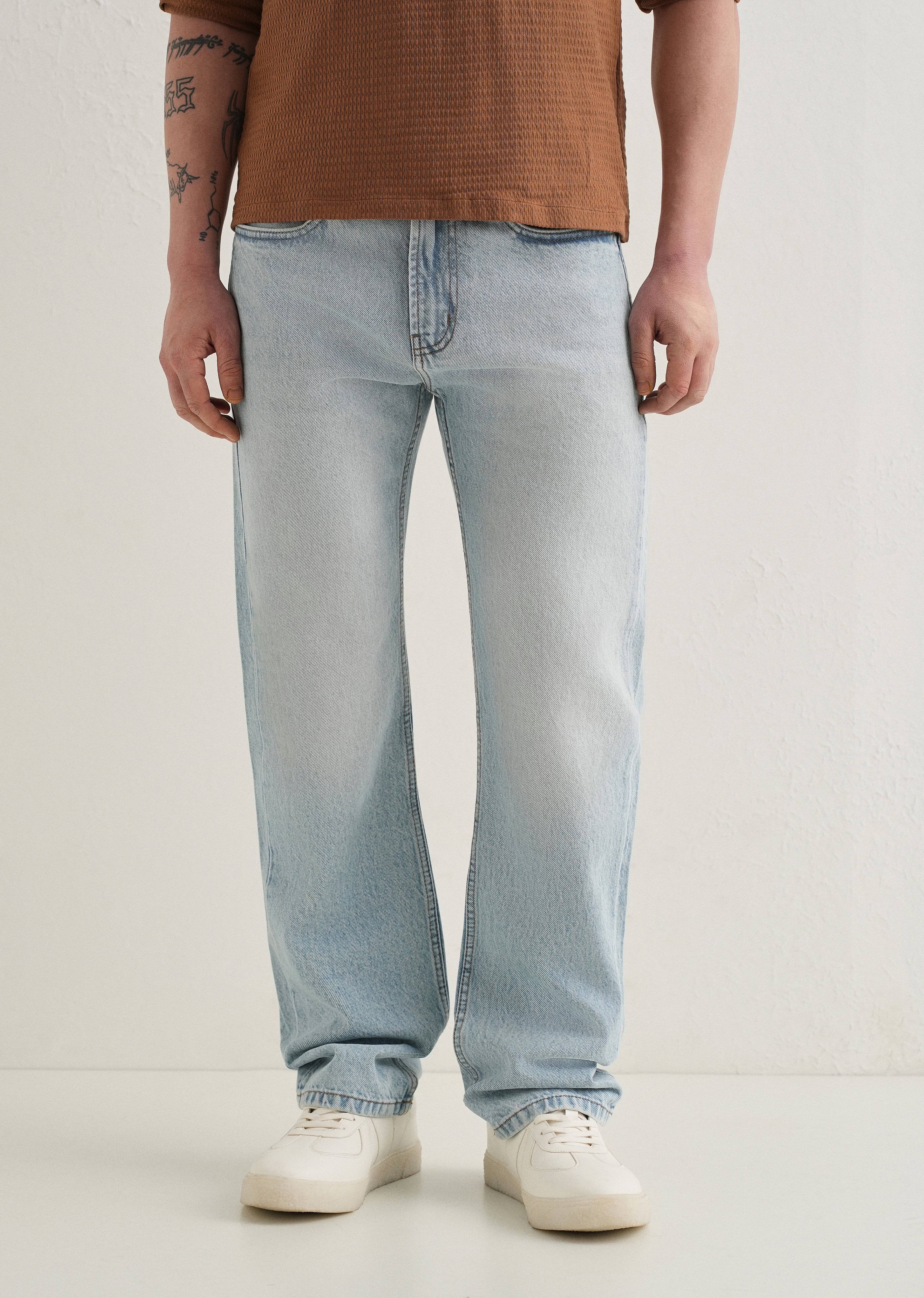 Mist Blue Straight Fit Denim