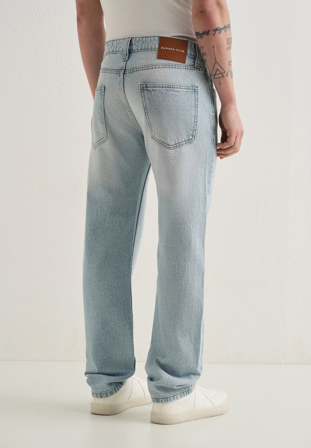 Mist Blue Straight Fit Denim