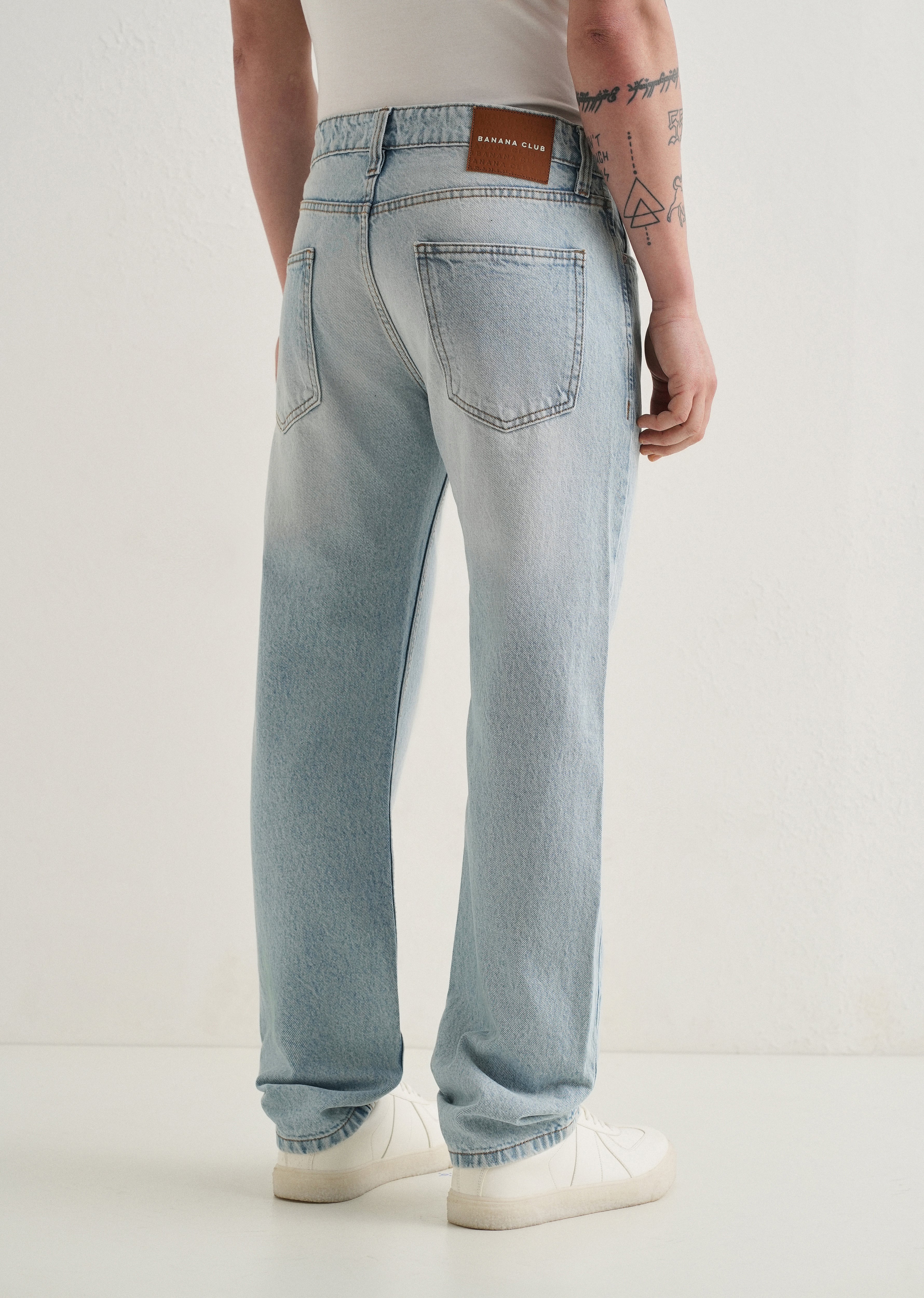 Mist Blue Straight Fit Denim