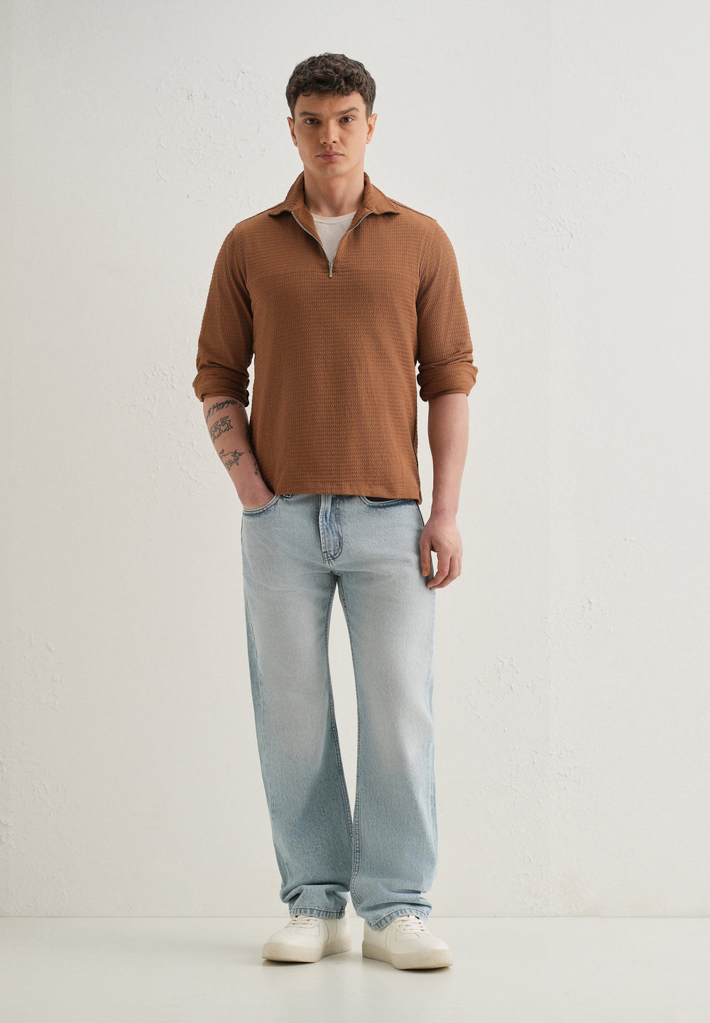 Mist Blue Straight Fit Denim