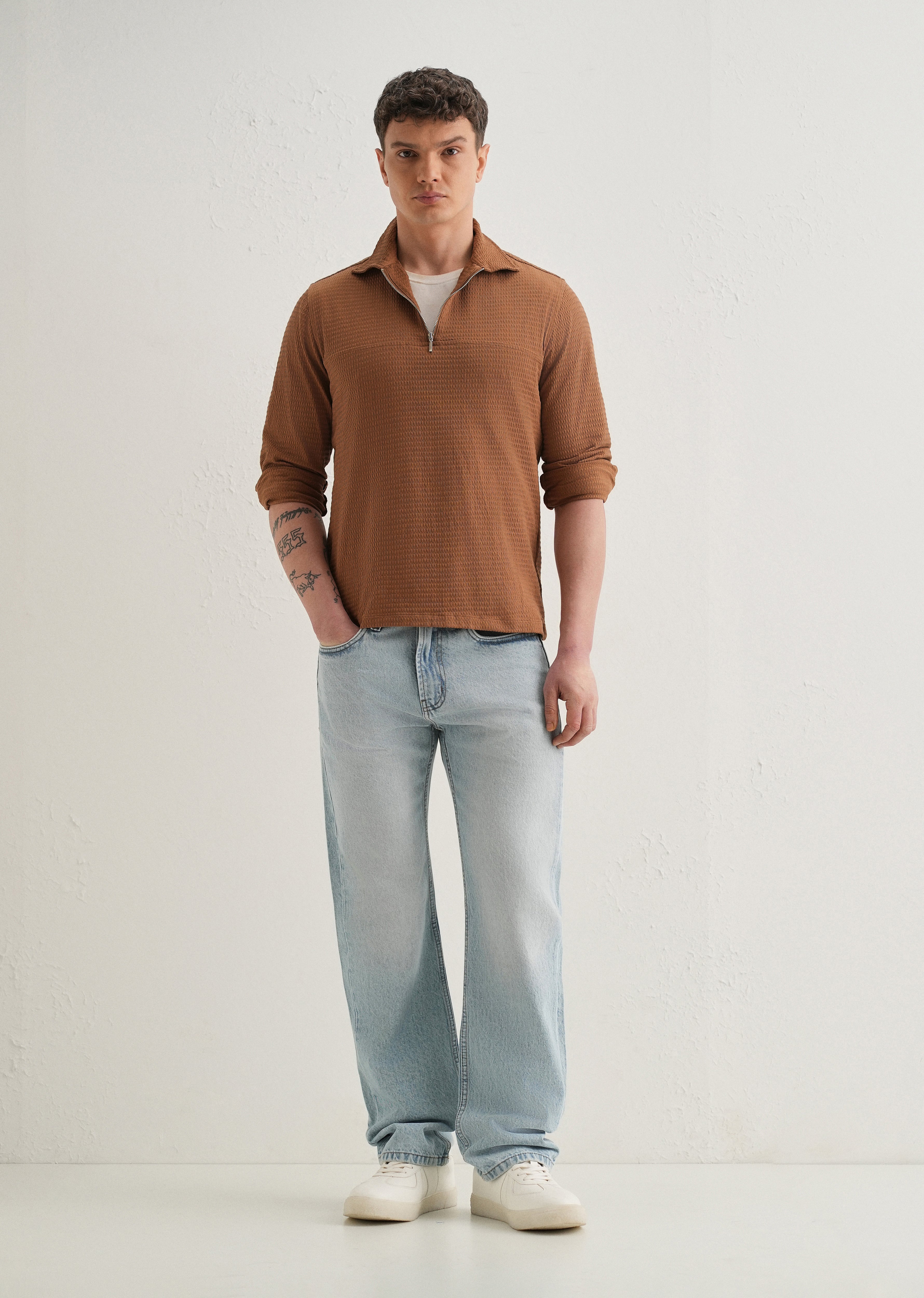 Mist Blue Straight Fit Denim