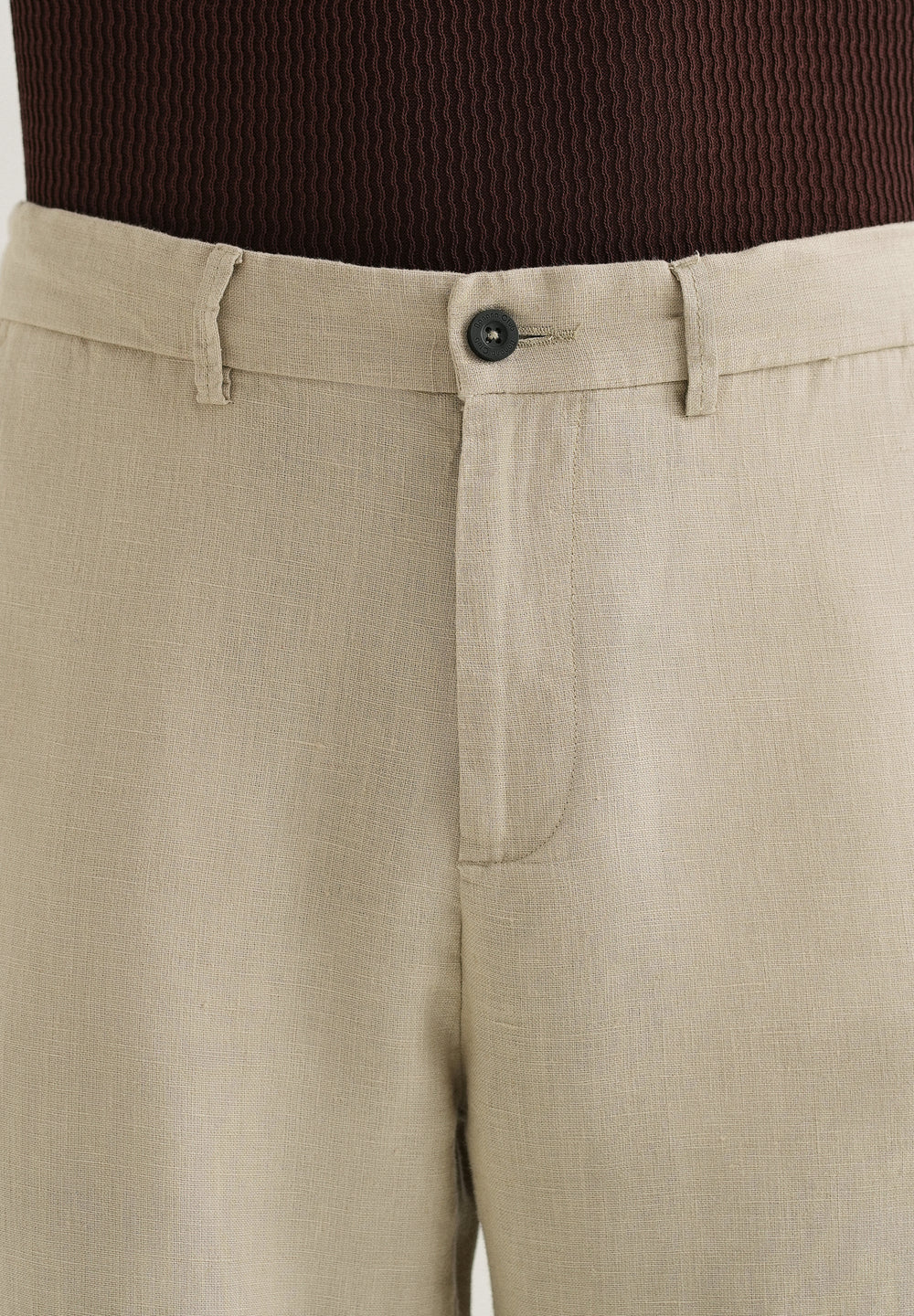 Mocha Beige Linen Pant