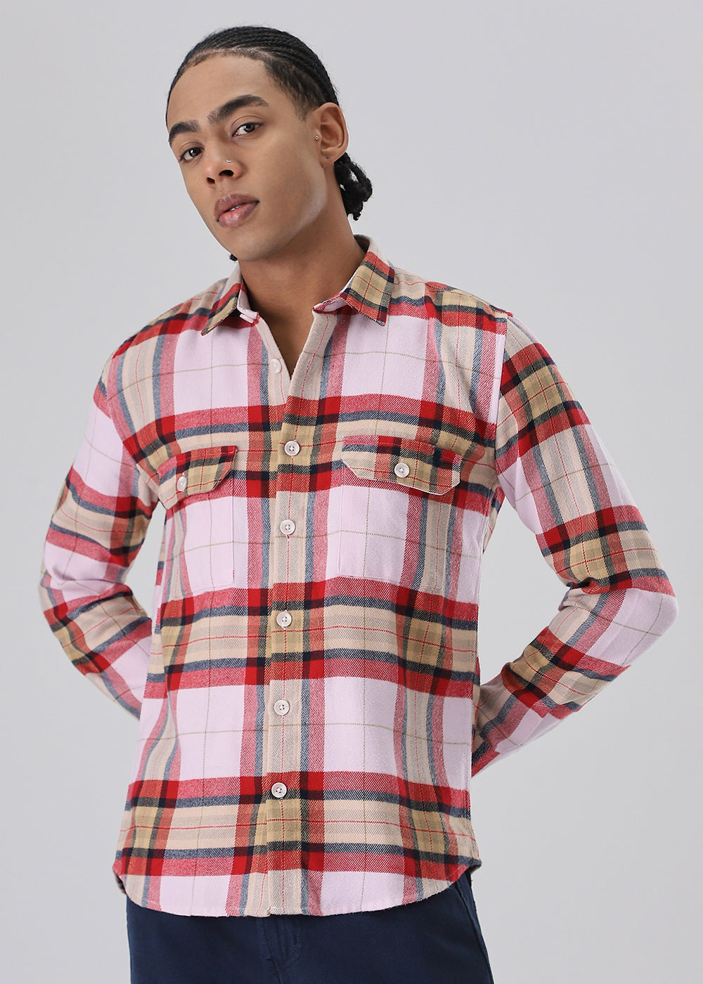 Modern Brushed Cotton Check Shirt