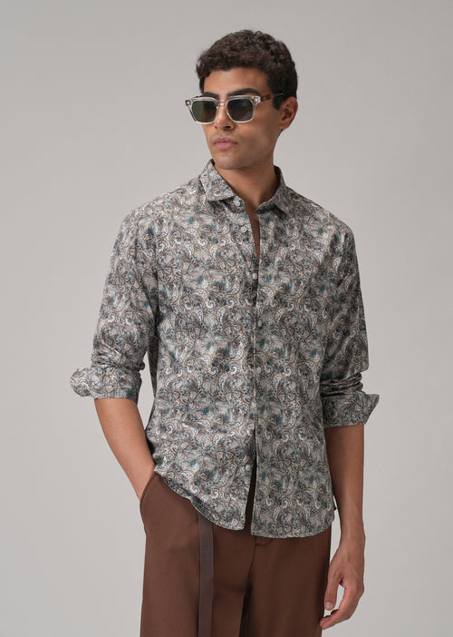 Modern Paisley Printed Shirt