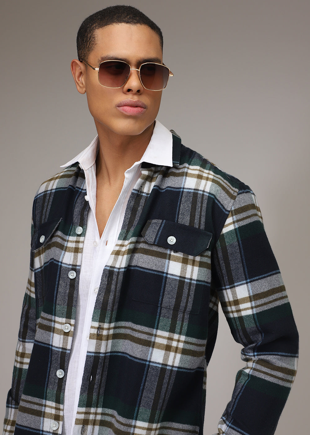 Modest Brushed Cotton Check Shirt