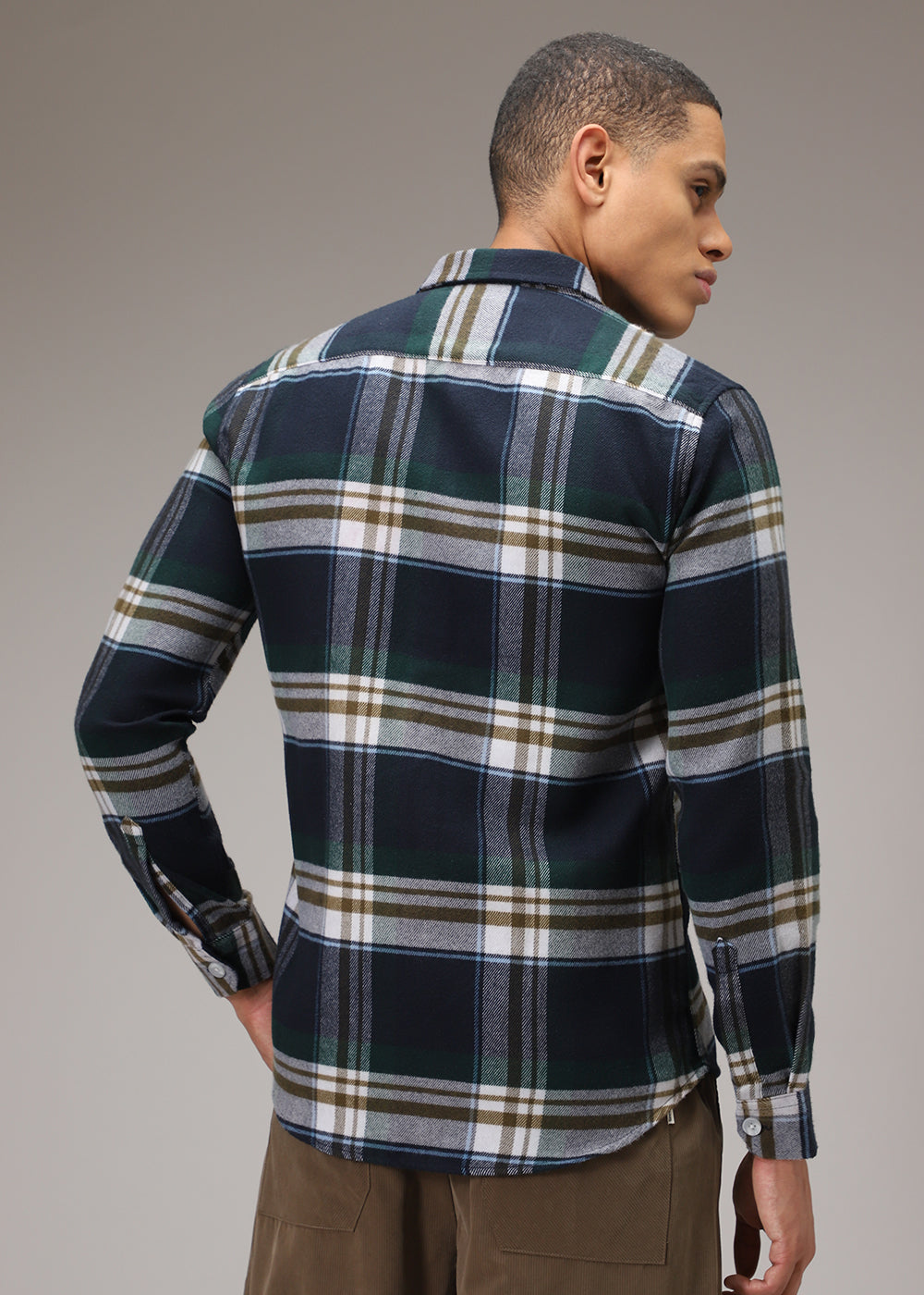 Modest Brushed Cotton Check Shirt