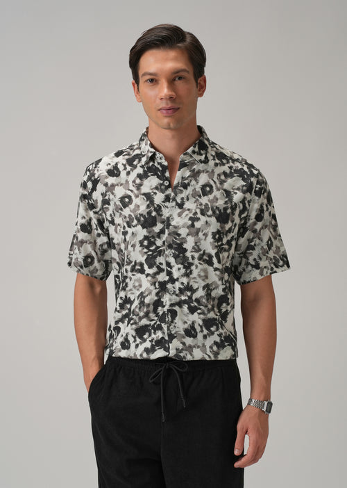 Monochrome Ethereal Half Sleeve shirt