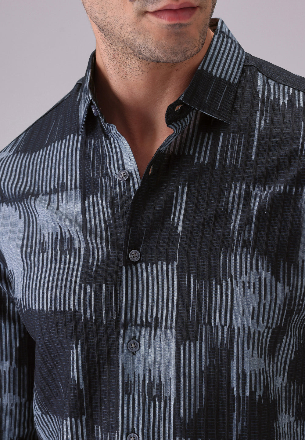 Monoline Blue printed shirt