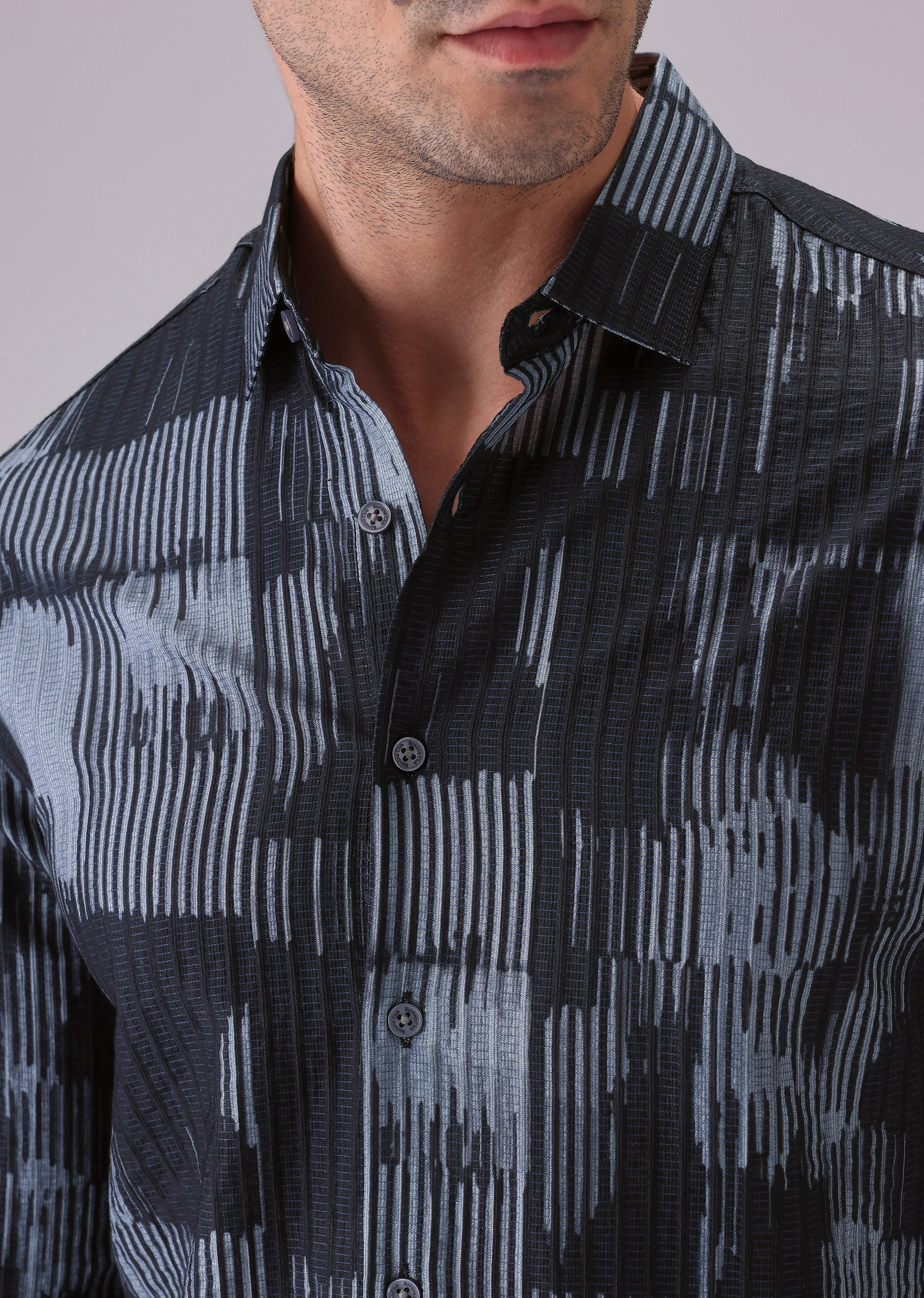 Monoline Blue printed shirt