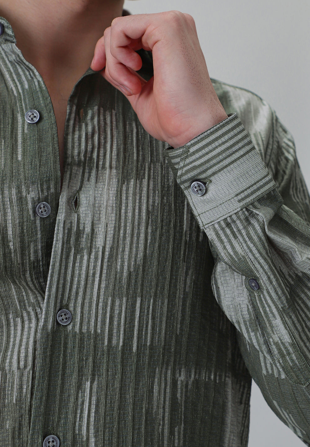 Monoline Green Printed Shirt