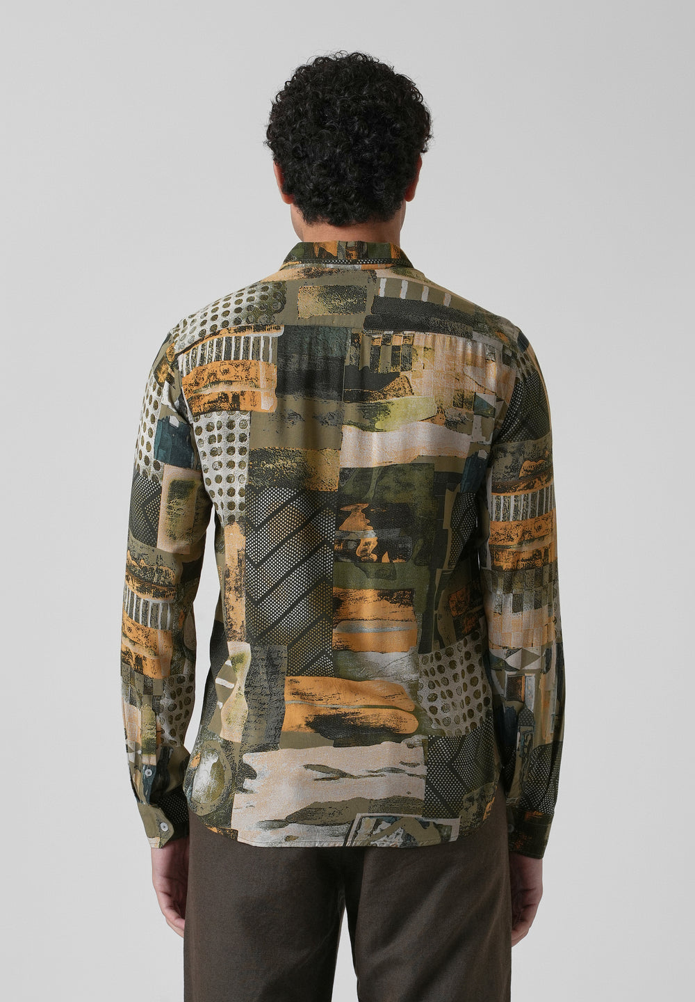 Mosaic Olive Feather shirt