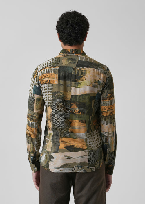 Mosaic Olive Feather shirt