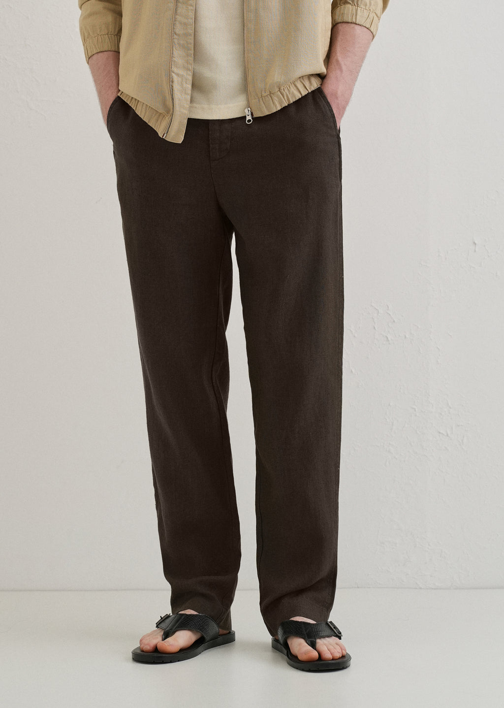 Mud Brown Linen pant
